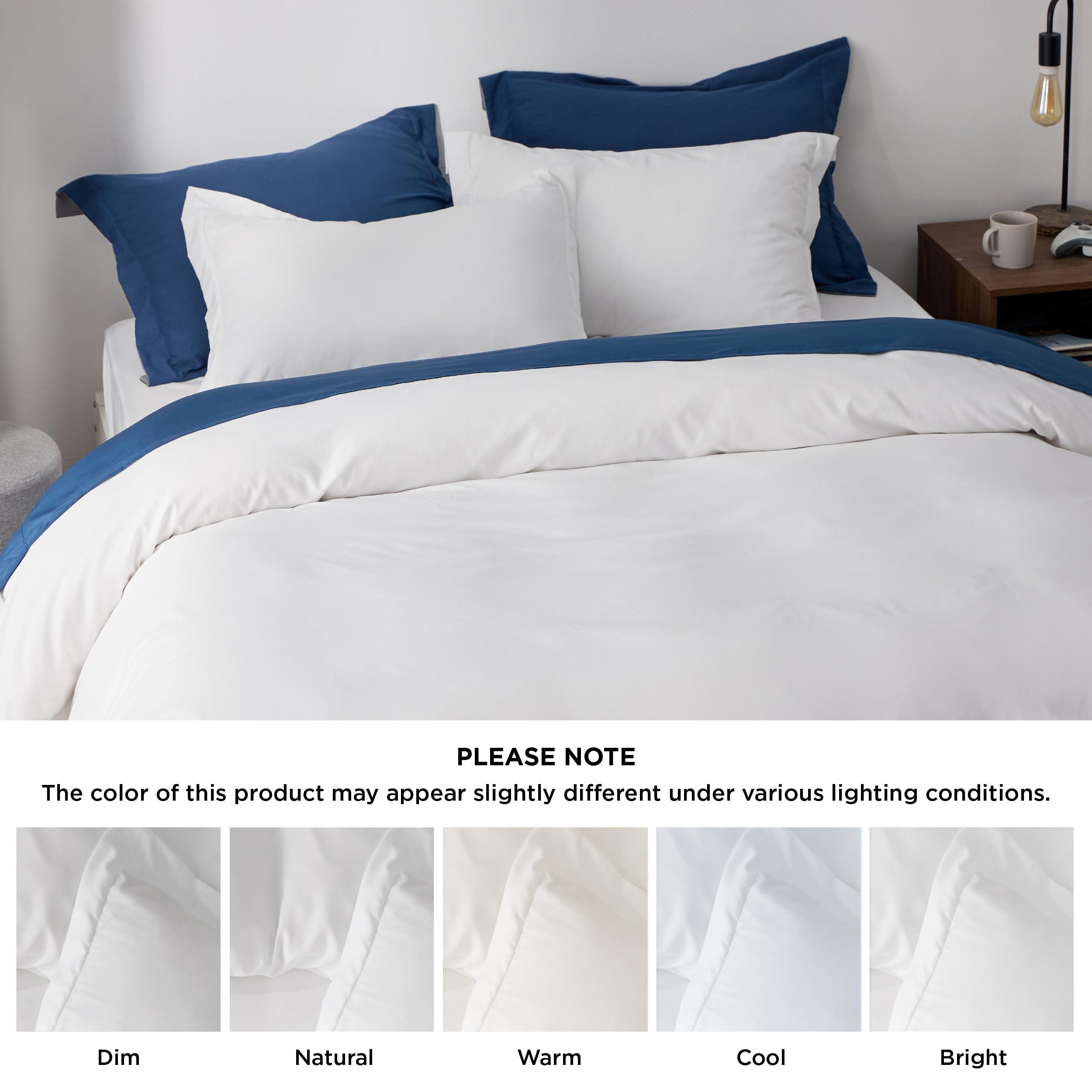 Bedsure White Duvet Cover Queen Size - Soft Double Brushed Bedding Set for Kids & Adults, Zipper Closure, 3 Pieces, Includes 1 Duvet Cover (90"x90") & 2 Pillow Shams, NO Comforter - Image 5