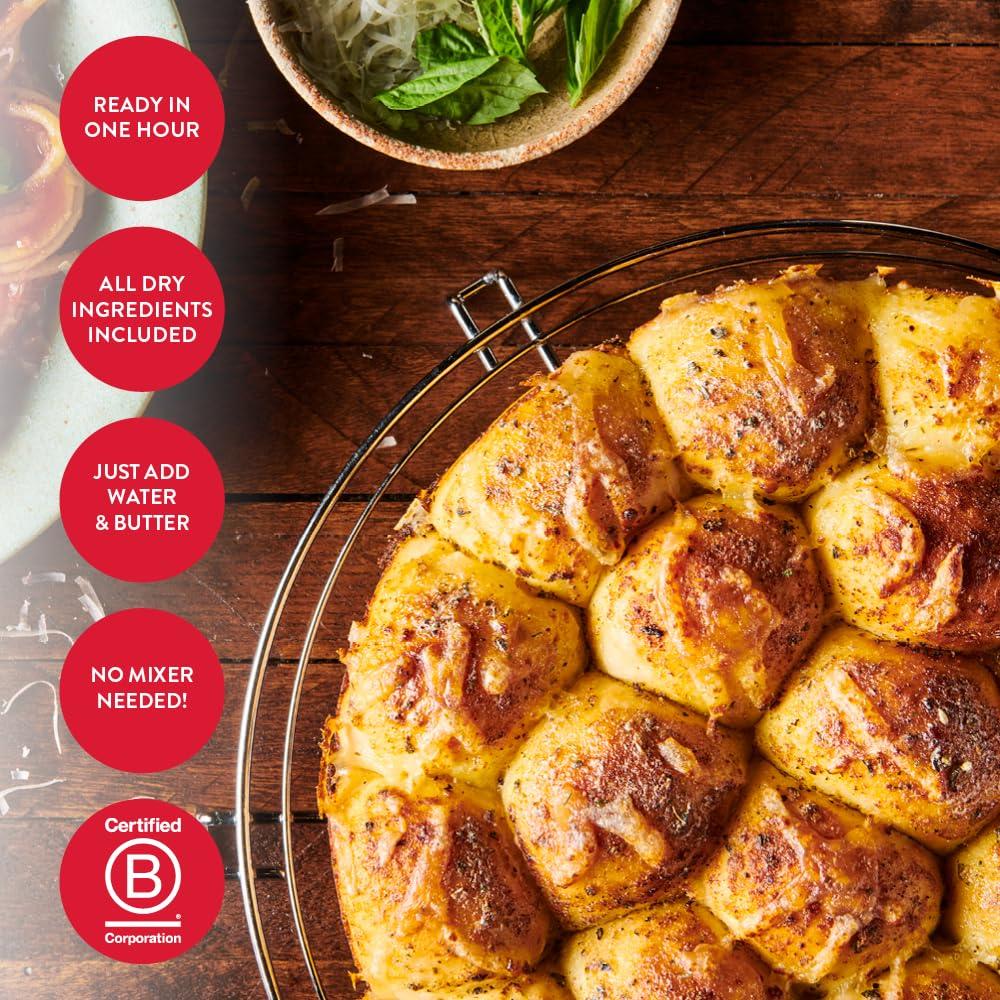 King Arthur Baking Company Pull-Apart Garlic Bread Mix Kit 15.25 oz., Baking Mix - Image 6