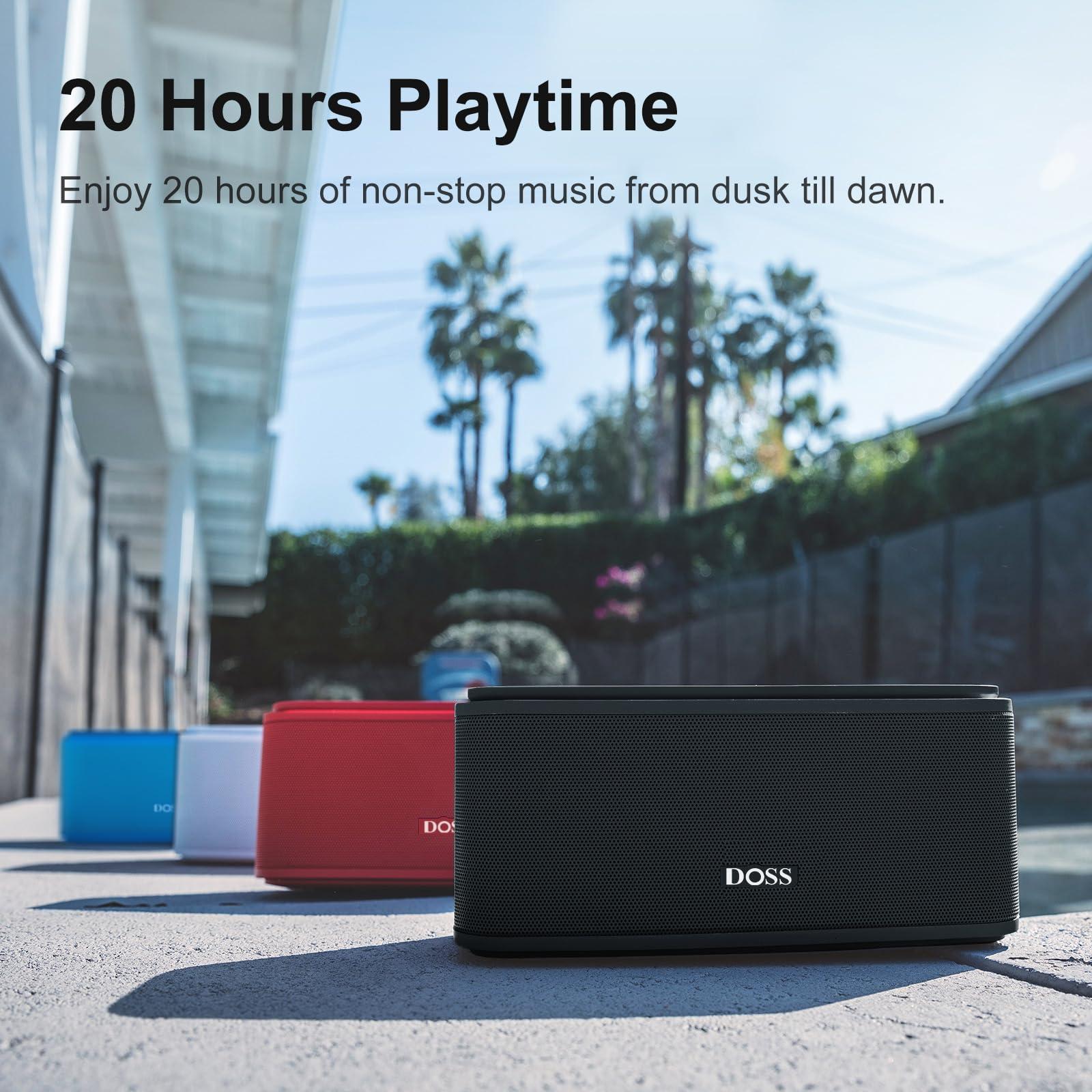 DOSS SoundBox Touch Wireless Bluetooth Speaker with 12W HD Sound and Bass, IPX5 Waterproof, 20H Playtime, Handsfree, for Office, Home, Outdoor, Travel-Upgraded - Image 7