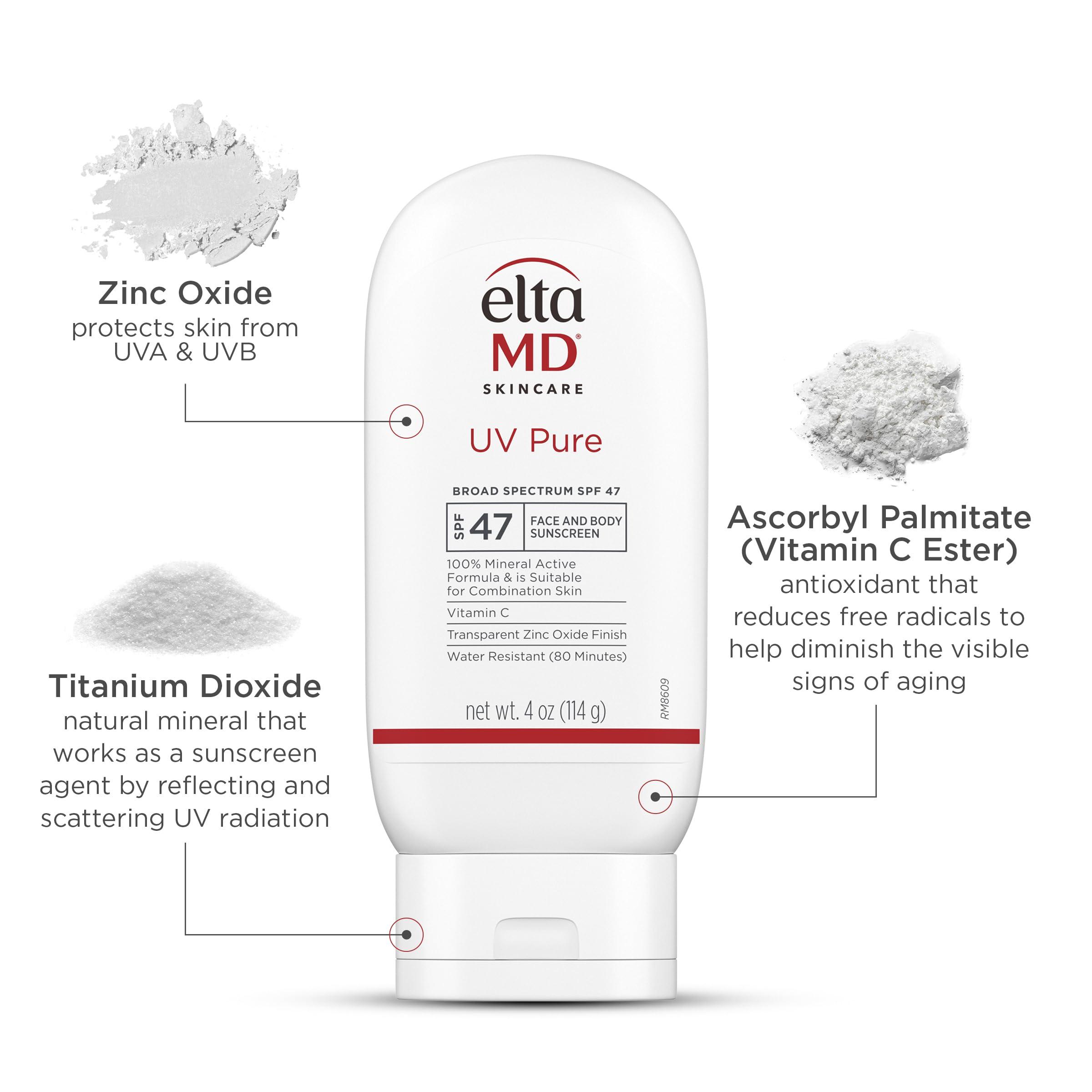 EltaMD UV Pure Face and Body Sunscreen, SPF 47 Mineral Sunscreen for Kids and Adults, Water Resistant Up to 80 Minutes, Oil Free Zinc Oxide Formula - Image 5