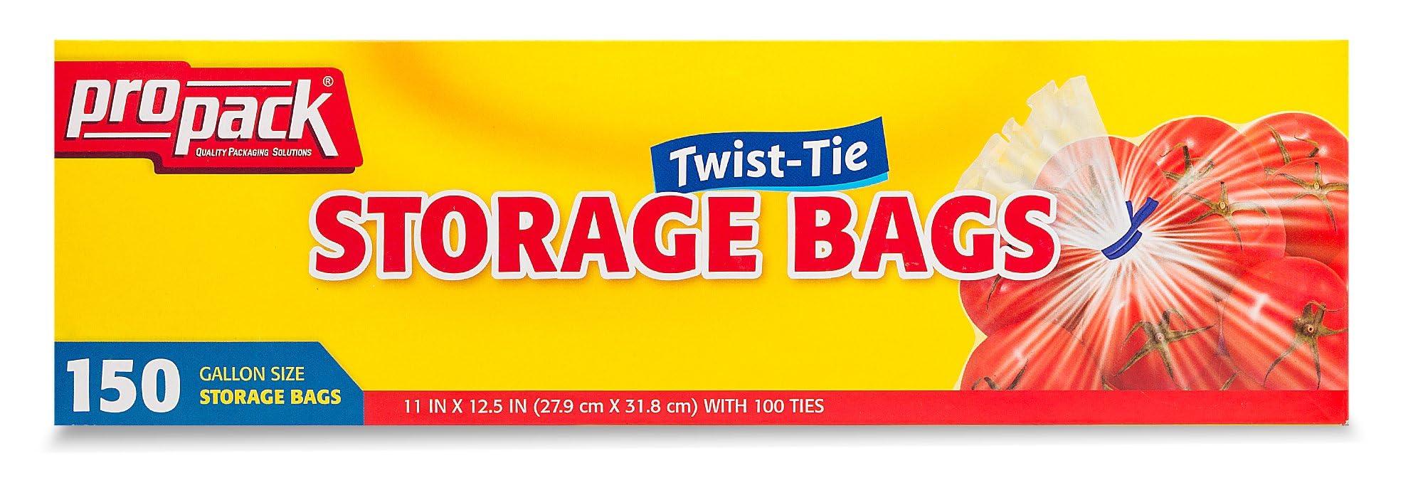 ProPack Disposable Plastic Storage Bags With Original Twist Tie, 1 Gallon Size, 600 Bags, Great For Home, Office, Vacation, Traveling, Sandwich, Fruits, Nuts, Cake, Cookies, Or Any Snacks (4 Packs) - Image 3