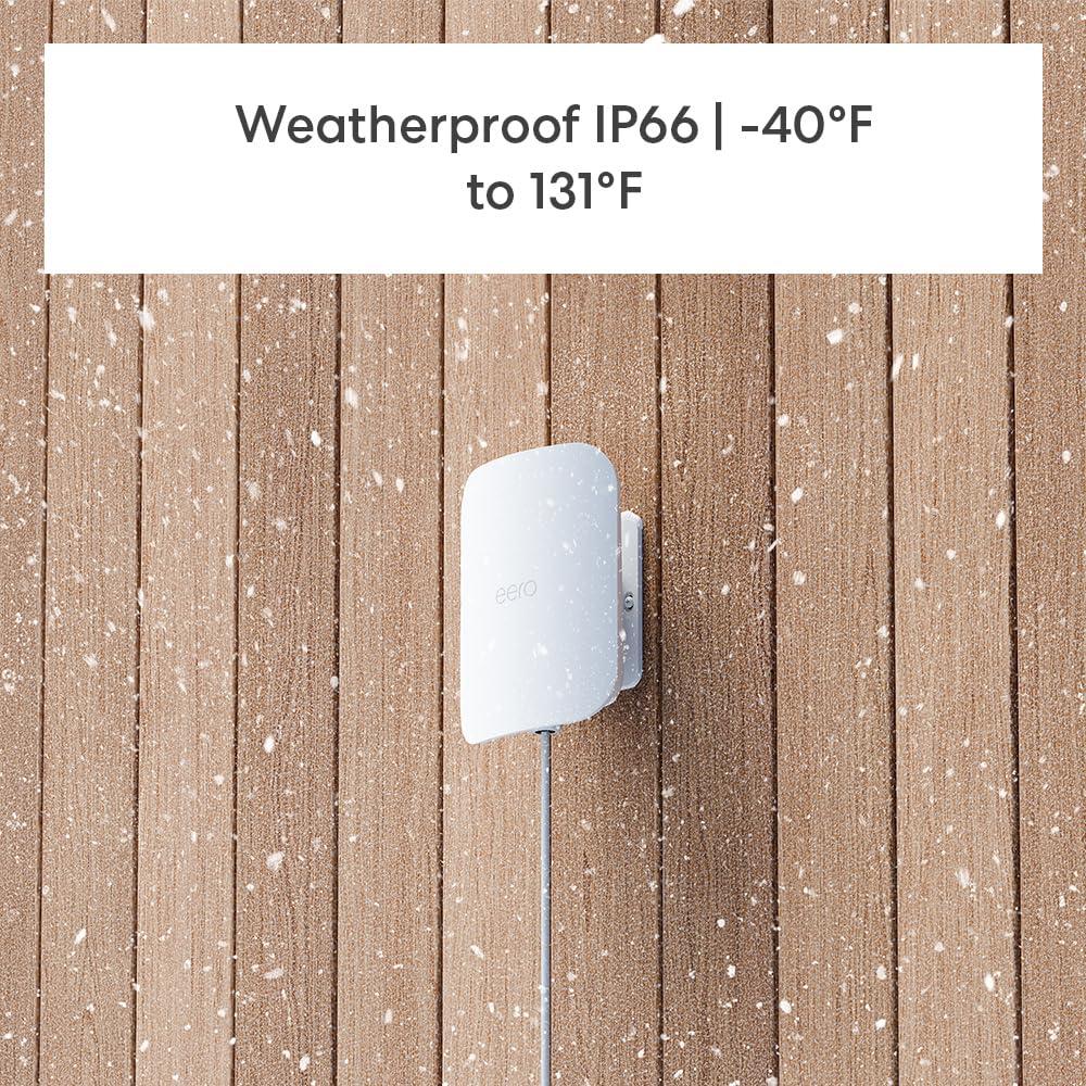 Amazon eero Outdoor 7 dual-band mesh wifi router (newest model), Weatherproof rating of IP66, Coverage up to 15,000 sq. ft. outdoors, 1-pack, Includes 30W PoE+ adapter - Image 2