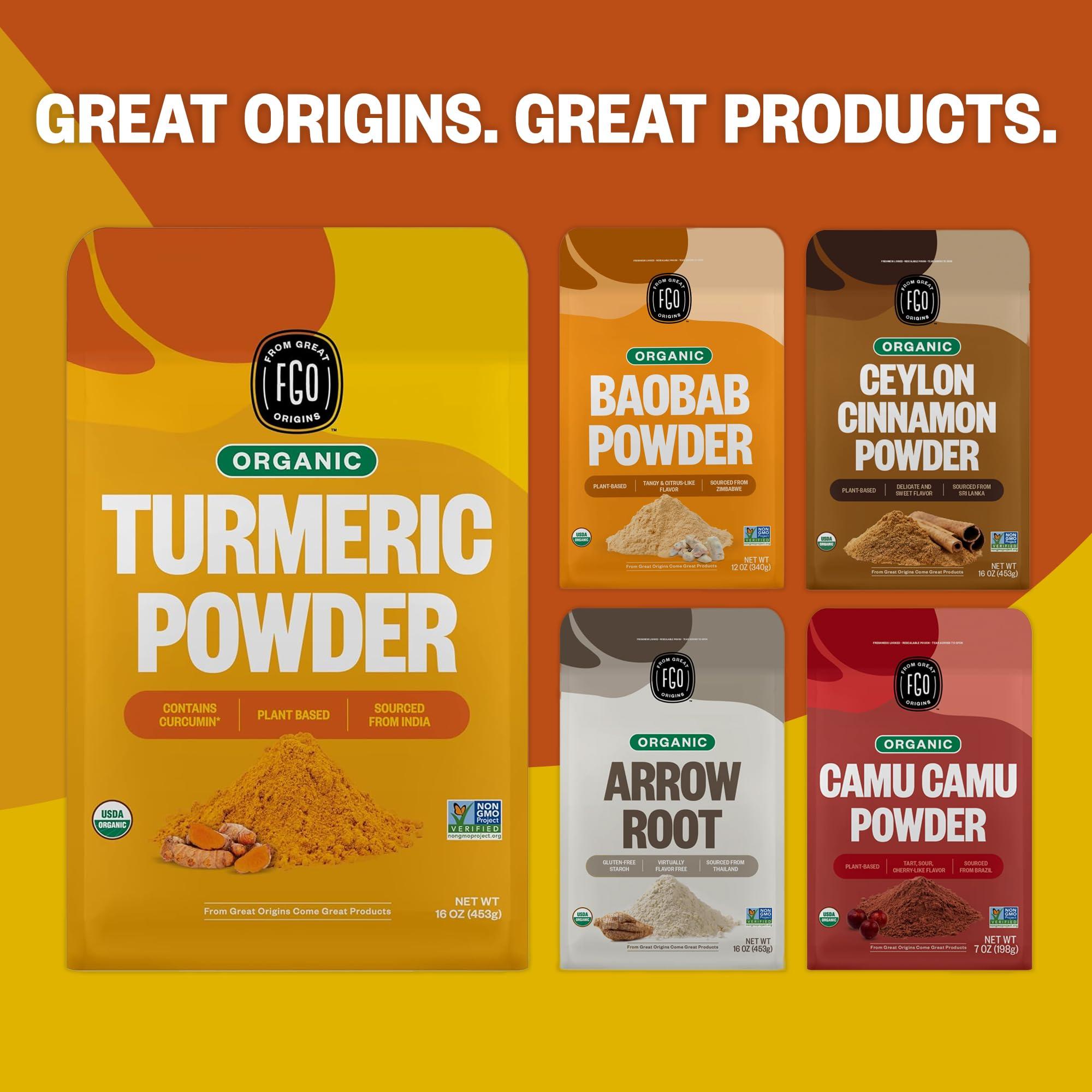 FGO Organic Turmeric Powder w/Curcumin, 1 Pound / 16oz Bulk Resealable Pouch, USDA Organic and Non-GMO, Sourced from India, Packaging May Vary (Pack of 1) - Image 7