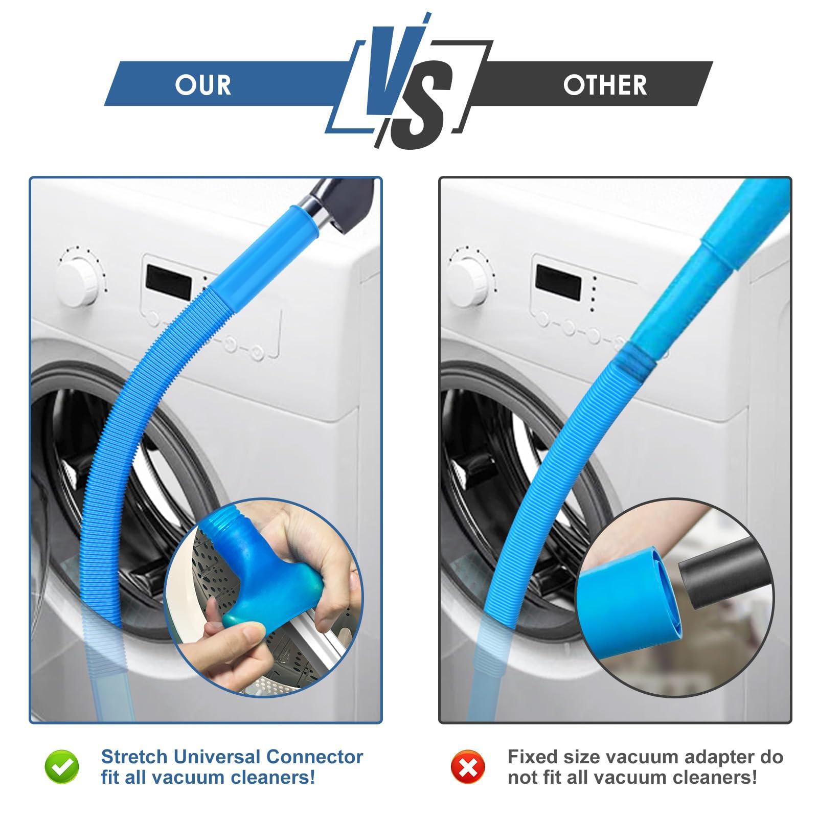 PetOde 2 Pieces Dryer Vent Cleaner Kit Compatible with All Vacuum Cleaner, Dryer Lint Brush and Vacuum Hose Attachment with Stretch Universal Connector, Quickly Lint Remover - Image 4