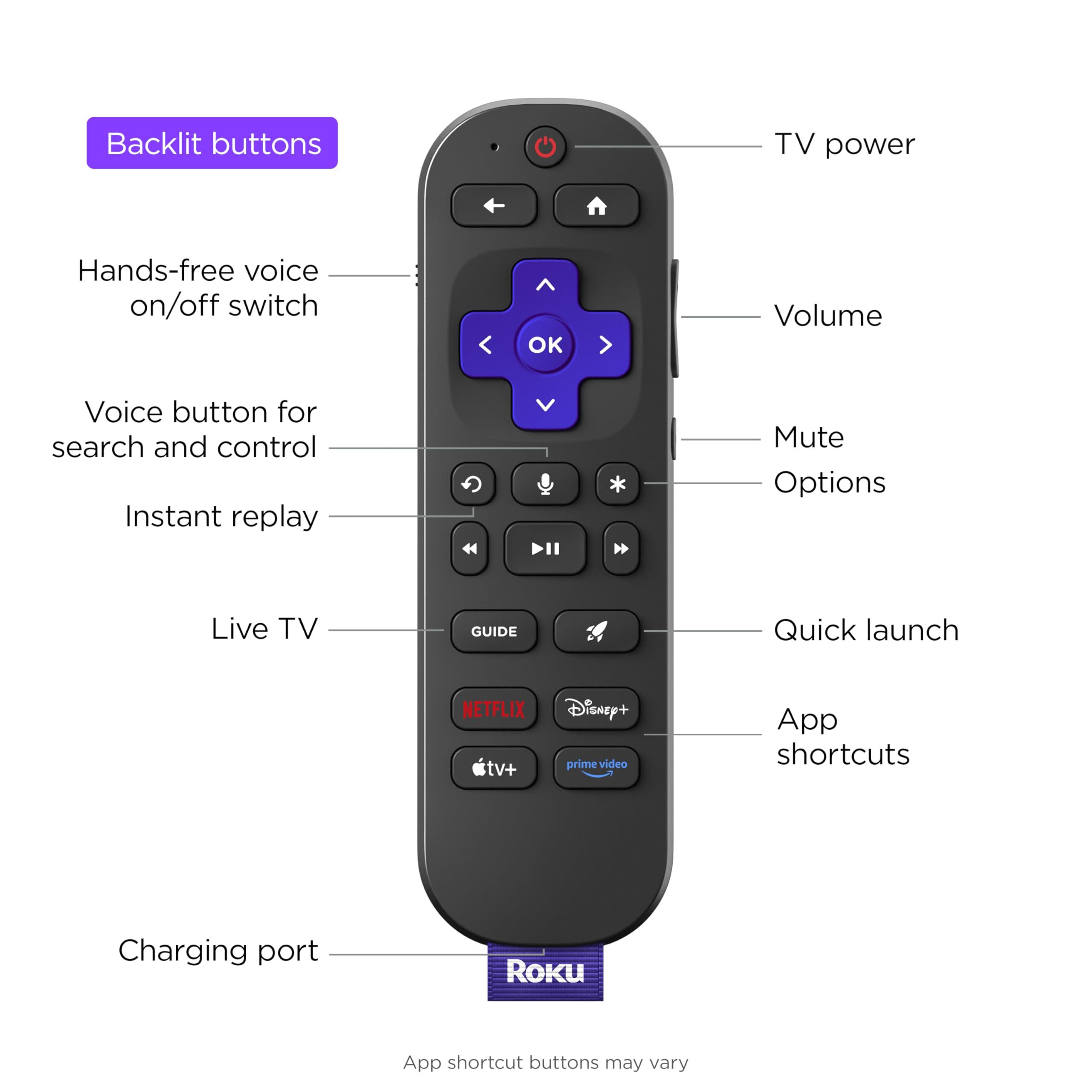 Roku Smart TV – 55-Inch Pro Series 4K QLED RokuTV with Backlit Roku Voice Remote Pro, Dolby Vision IQ, 120Hz Refresh Rate – Live Local News, Sports, Gaming - Image 9