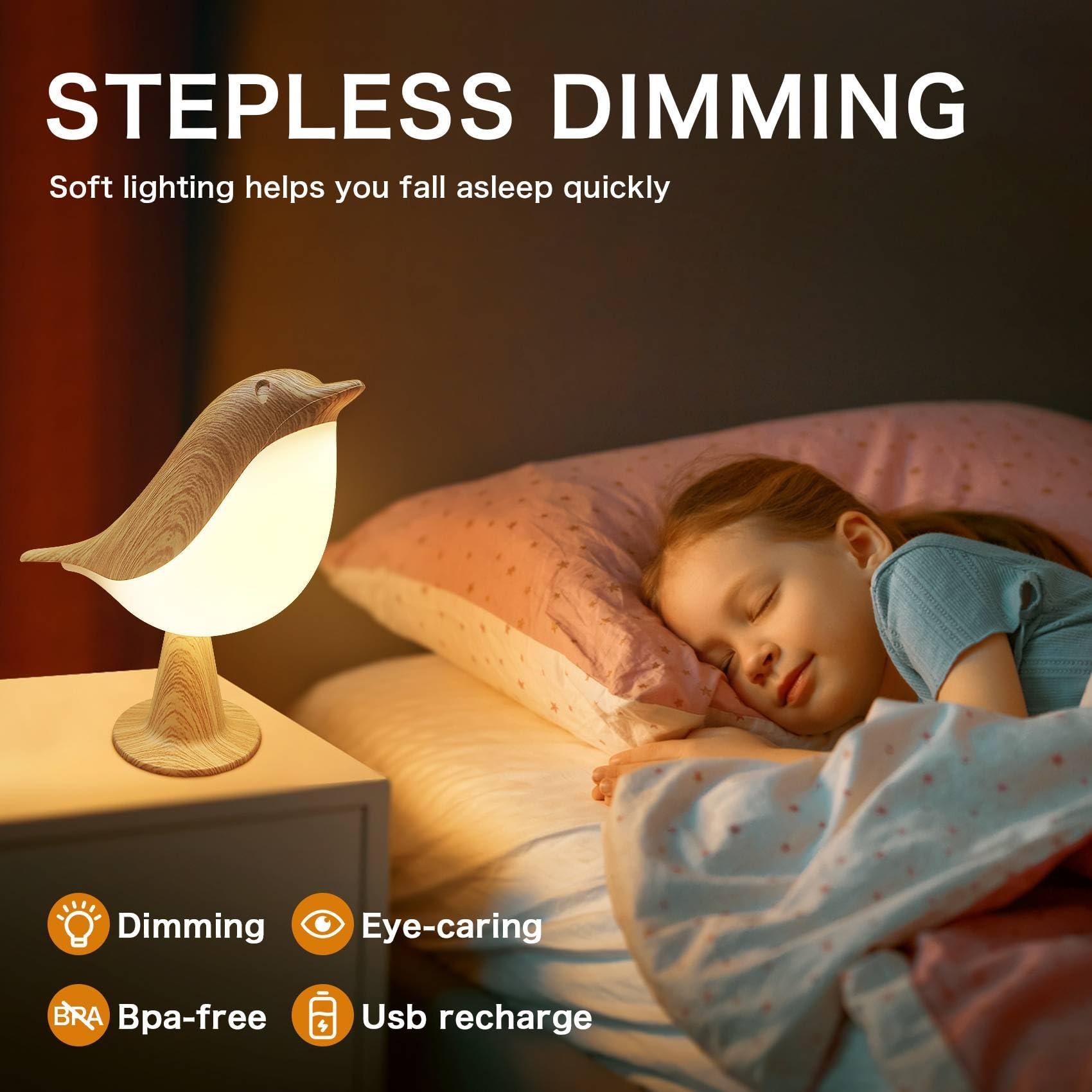 VViN 2 in 1 Small Desk Lamp, Bird Cordless Table Lamp with 3 Color Temperature Dimmer and Touch Sensor - Rechargeable Battery Night Light for Kids, Bedroom, Bedside, and Outdoor Use - Image 2