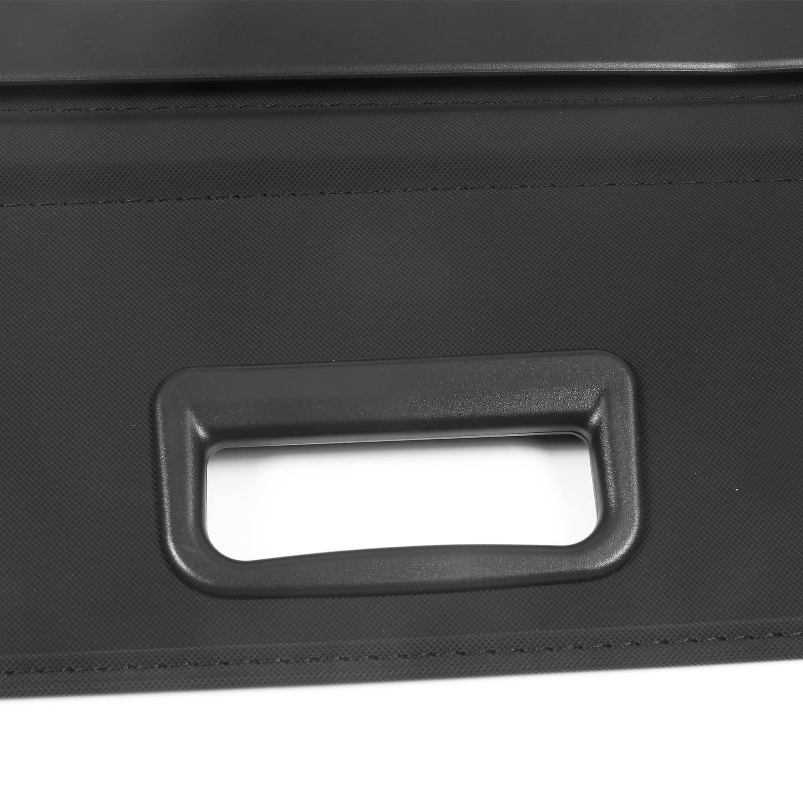 IKON MOTORSPORTS, Rear Cargo Cover Compatible with 2020-2022 Tesla Model Y, Retractable Rear Trunk Security Cargo Cover Black PVC & Aluminum Alloy Canvas Style - Image 7