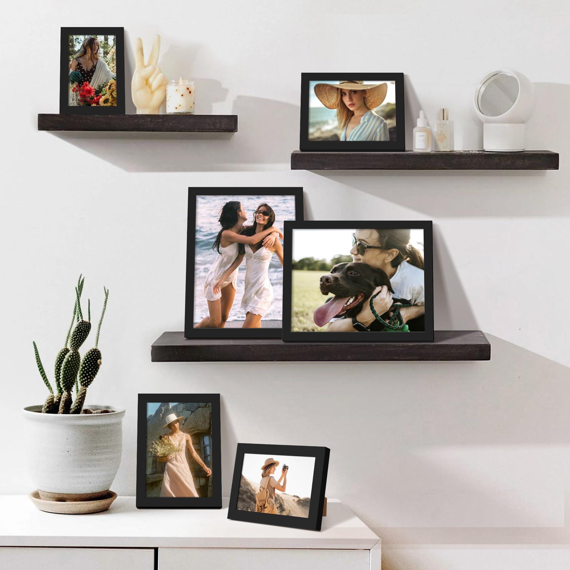 upsimples 10 Pack Picture Frames Collage Wall Decor for Mounting or Tabletop Display, Photo Gallery Frame Set for Family, Multi Sizes Including 8x10, 5x7, 4x6, Black - Image 5