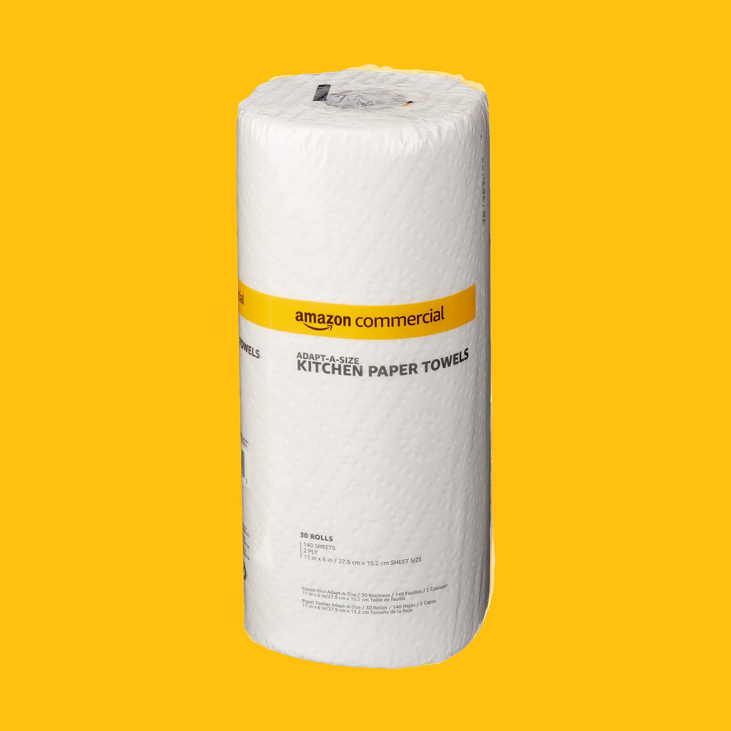 AmazonCommercial 2-Ply White Adapt-a-Size Kitchen Paper Towels (SOFI-056) | Bulk | Adapt-a-size | Individually Wrapped | FSC Certified |140 Towels per Roll (30 Rolls)(11 x 6 Sheet) - Image 6