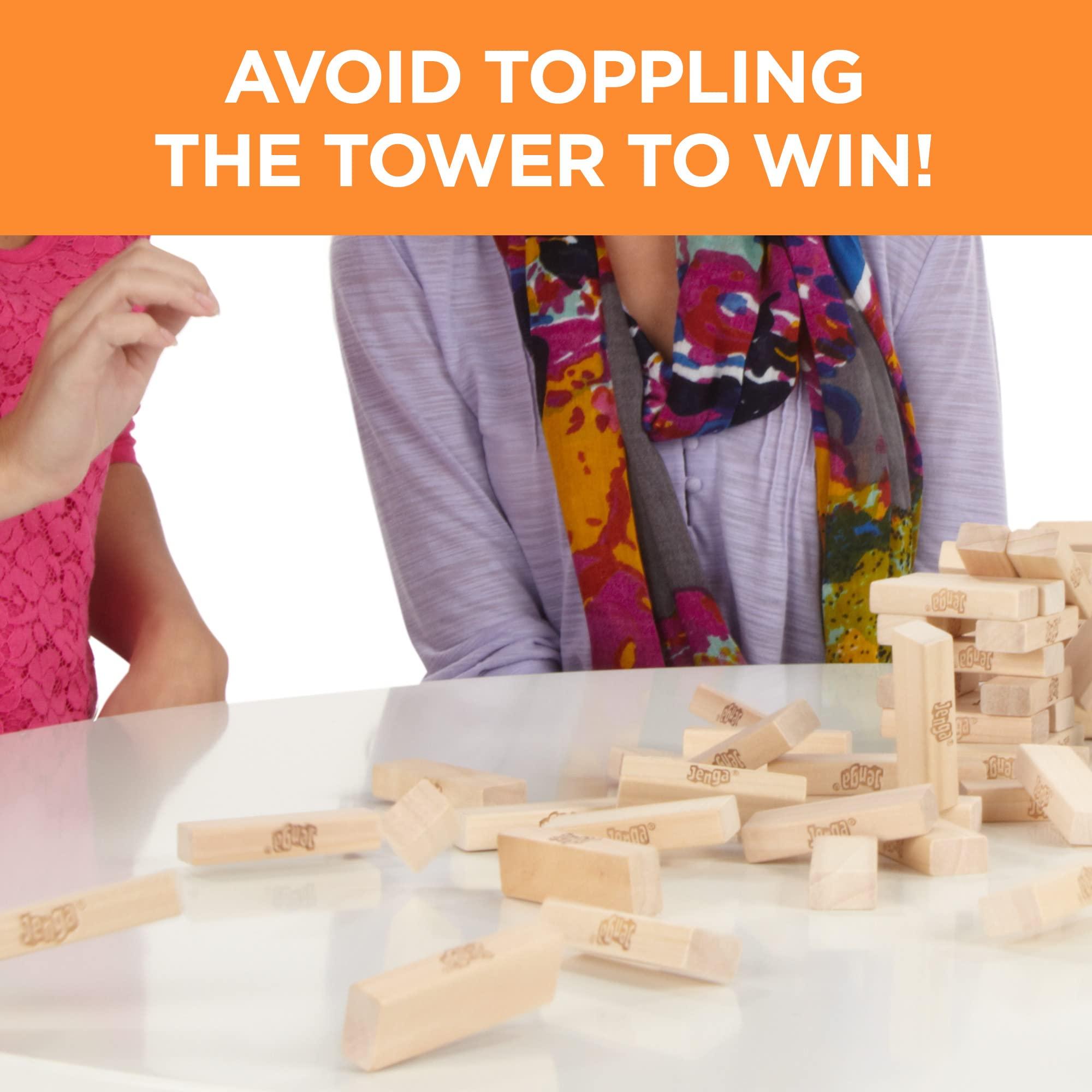 Hasbro Gaming Jenga Wooden Blocks Stacking Tumbling Tower Game | Party Games for Kids & Families | Easter Basket Stuffers | Ages 6+ (Amazon Exclusive) - Image 7