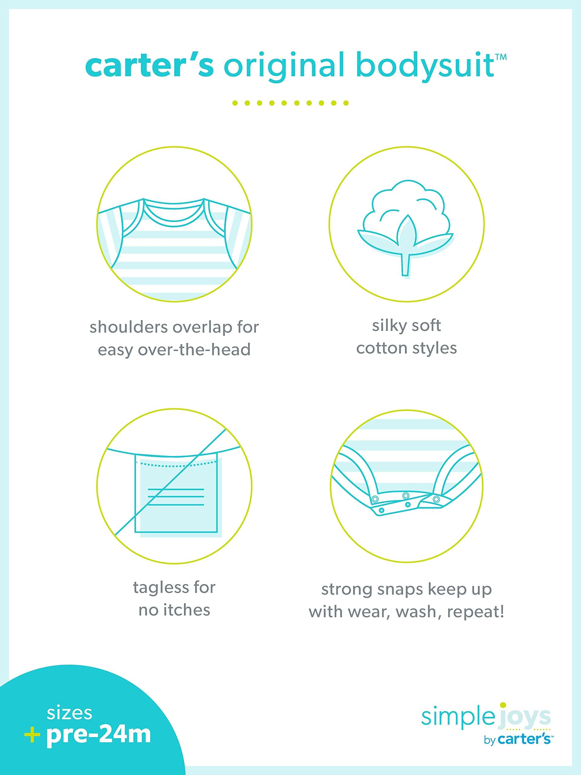 Simple Joys by Carter's Baby Boys' 6-Pack Short-Sleeve Bodysuit - Image 6