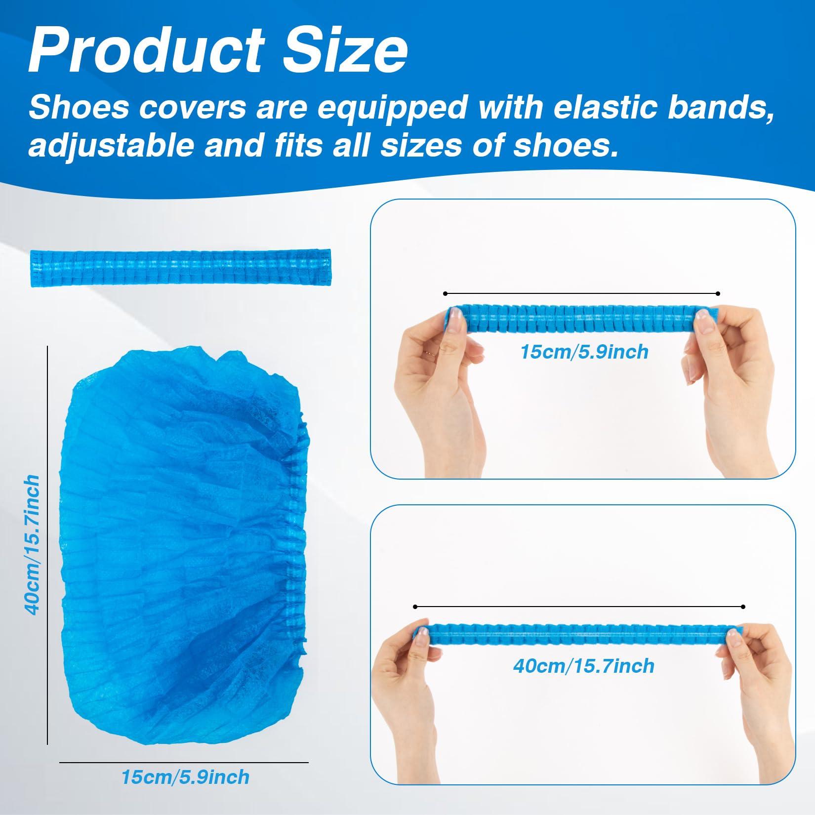 RAINFLOW 50 Pack (25 Pairs) Shoe Covers - Boot Covers Disposable Non Slip Shoe Covers for Men and Women Fits All Sizes of Shoe Booties for House Cleaning - Image 2