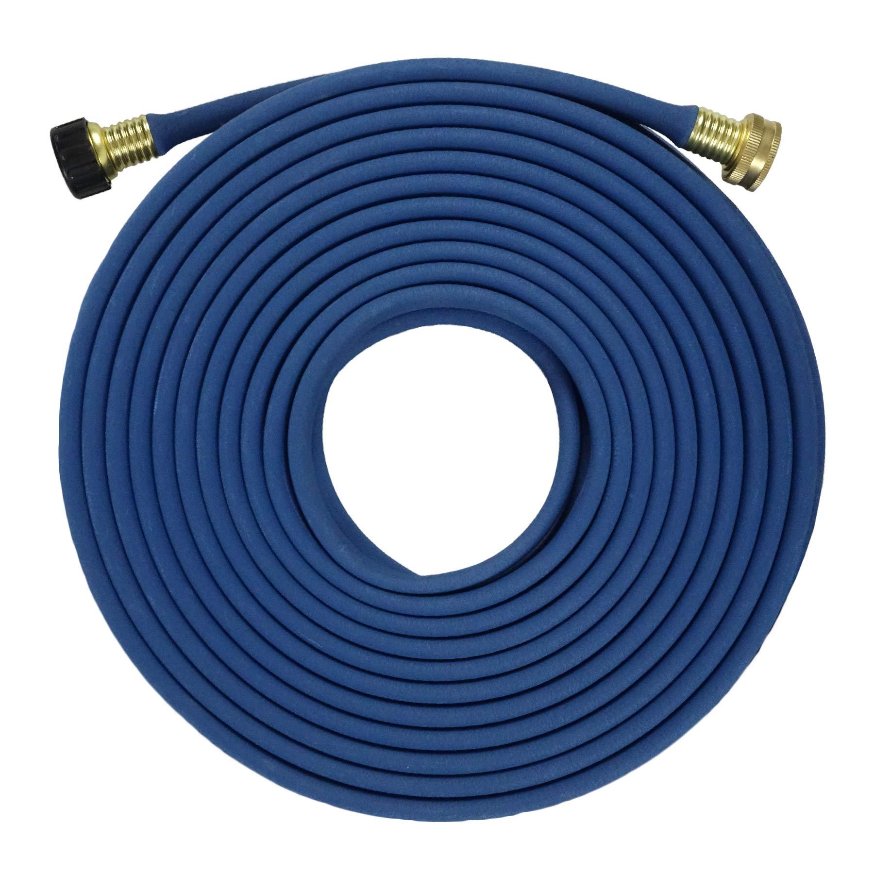 FLORIAX Garden Flat Soaker Hose 1/2 in x 50 ft, More Water Leakage, Heavy Duty, Metal Hose Connector Ends, Save 80% Water Great for Flower beds, Seedling, Landscaping