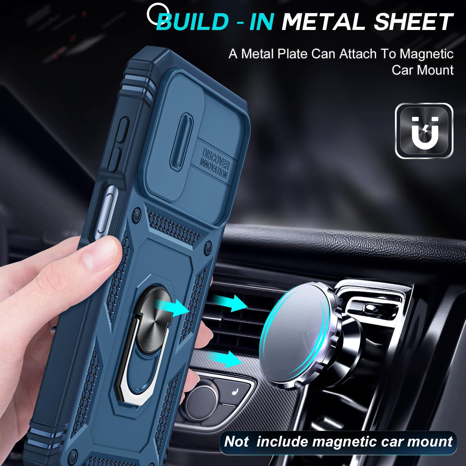 LeYi Cell Phone Case Cover Galaxy A15 5G and Screen Protector, Smartphone Case Galaxy A15 5G Cell Phone Accessories, Magnetic Stand, Shock Proof Funda para Smart A 15 5G, Blue - Image 5