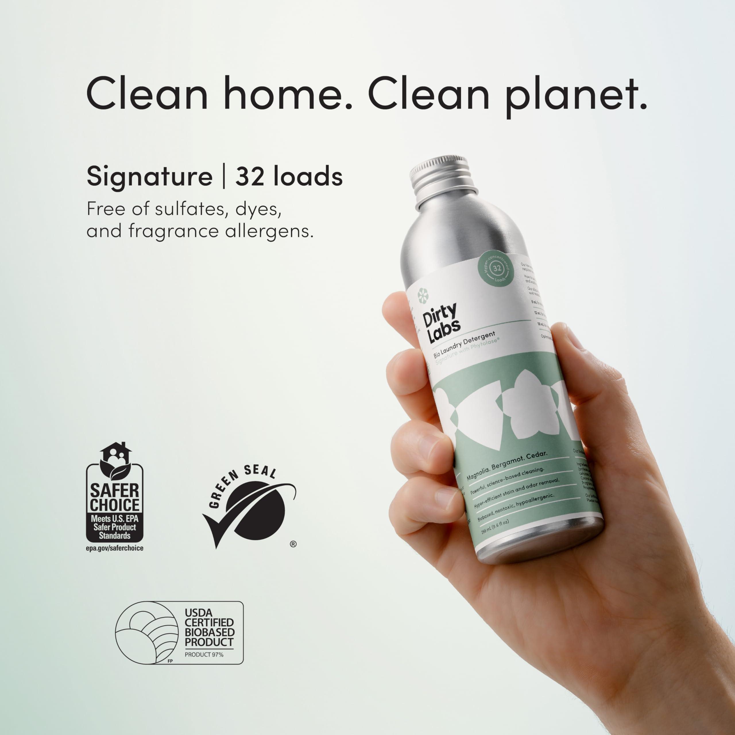 Dirty Labs | Signature Scent | Bio-Liquid Laundry Detergent | 32 Loads (8.6 fl oz) | Hyper-Concentrated | High Efficiency & Standard Machine Washing | Nontoxic, Biodegradable | Stain & Odor Removal - Image 3