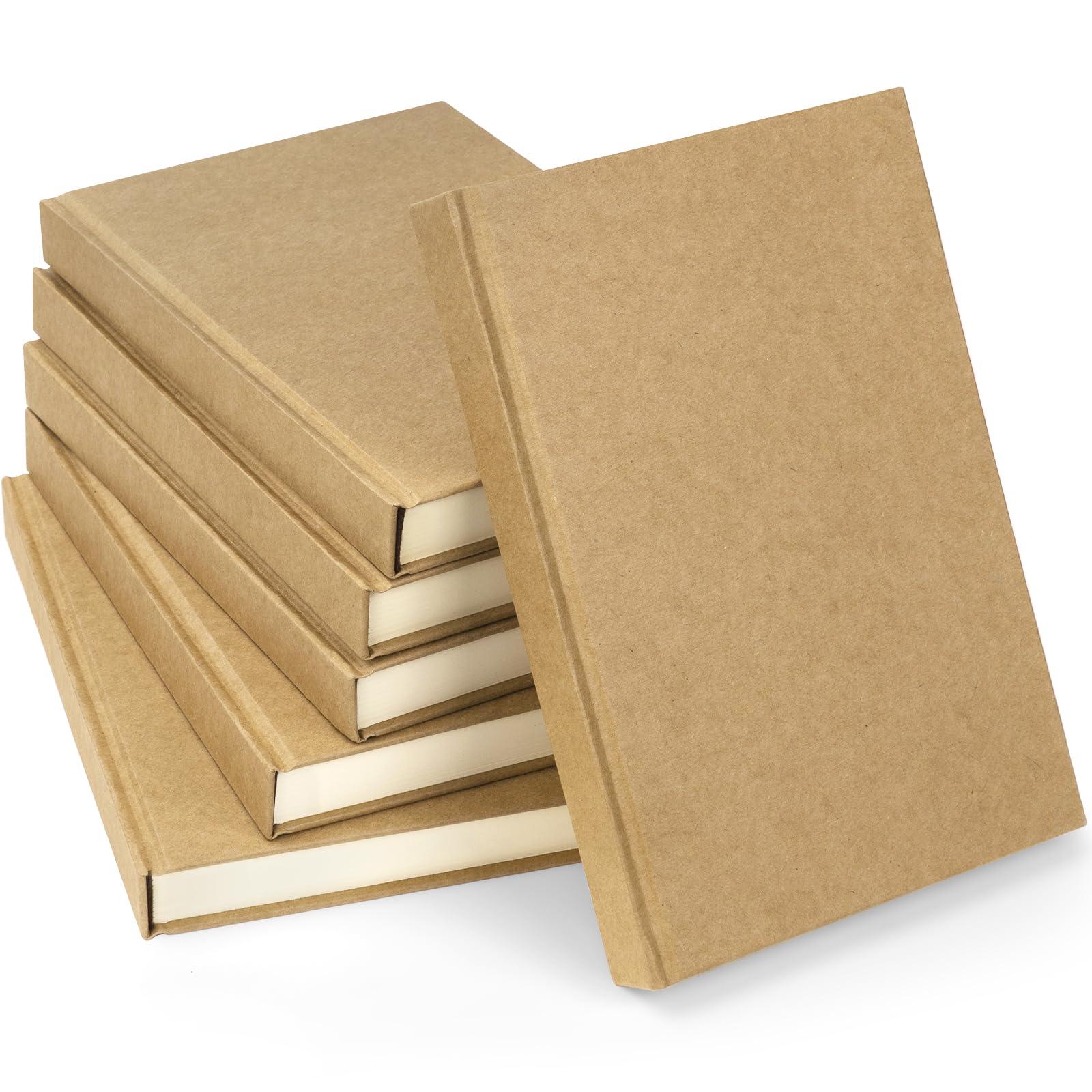 Dynta Hardcover Sketchbook Blank Notebook Bulk 6 Packs Unlined A5 Size 5.7”x8.3” 120 Sheets/240 Pages Premium Paper Sketch Pad for Drawing Books Art Supplies for Office School Travelers Journal