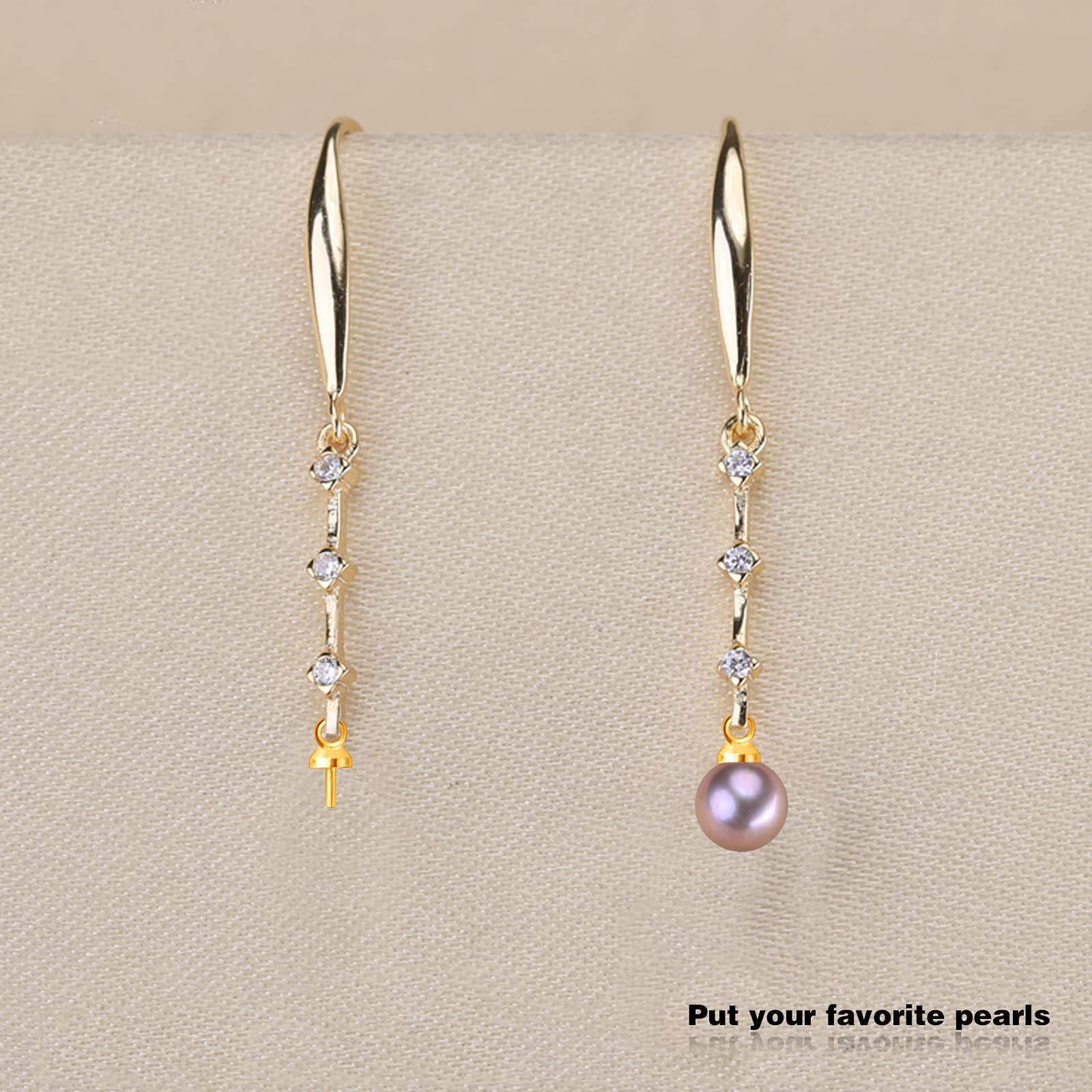100pcs Stainless Steel Cup Eye Pins Cup Pearl Eye Pin Bail Peg Pendants Small Cup Pearl Bails for Half Drilled Beads Charms Jewelry Making, 4 Colors, 7.5mm*3.8mm, Pin: 0.9mm - Image 5