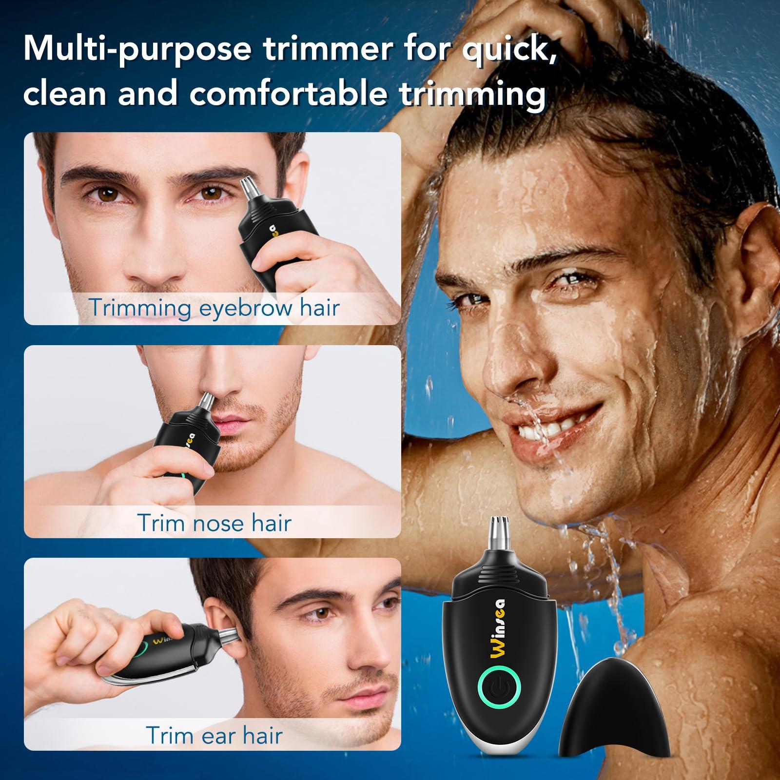 Winsea Ear and Nose Hair Trimmer for Men and Women – Travel Trimmer, High-Precision Nose Shaver, USB Rechargeable, Waterproof, Safe & Quiet Operation, Portable Ear Hair Remover Design - Image 2