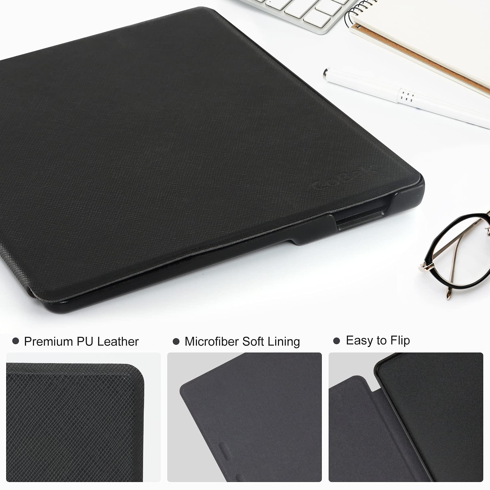 CoBak for Kindle Oasis Case 10th and 9th Generation 7 Inch Premium PU Leather Smart Cover with Auto Sleep Wake Feature for Kindle Oasis, Slim Fit, Black - Image 5
