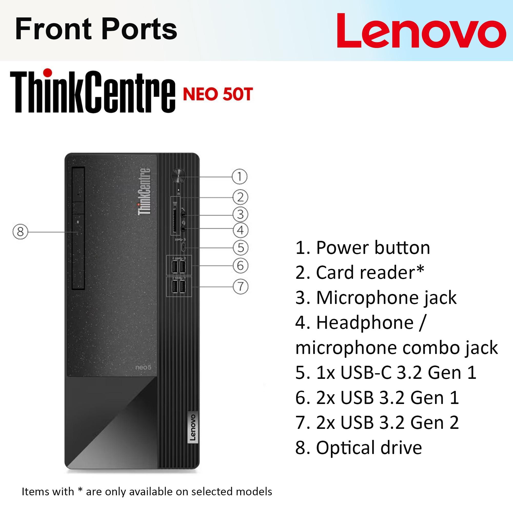 Lenovo ThinkCentre Business Desktop| Intel Core i5 Processor | 32GB RAM | 1TB SSD | Support Upto 3 Monitors | HDMI & USB-C | Ethernet | Wi-Fi | Bluetooth | Keyboard & Mouse| Windows 11 Pro - Image 3