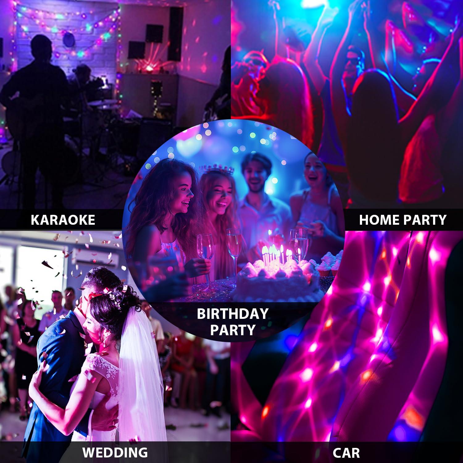 [3-Pack] Disco Ball DJ Party Lights Sound Activated with Remote Control Strobe Lamp 7 Modes Stage Light for Home Room Dance Parties Karaoke Halloween Christmas Birthday Decorations - Image 5