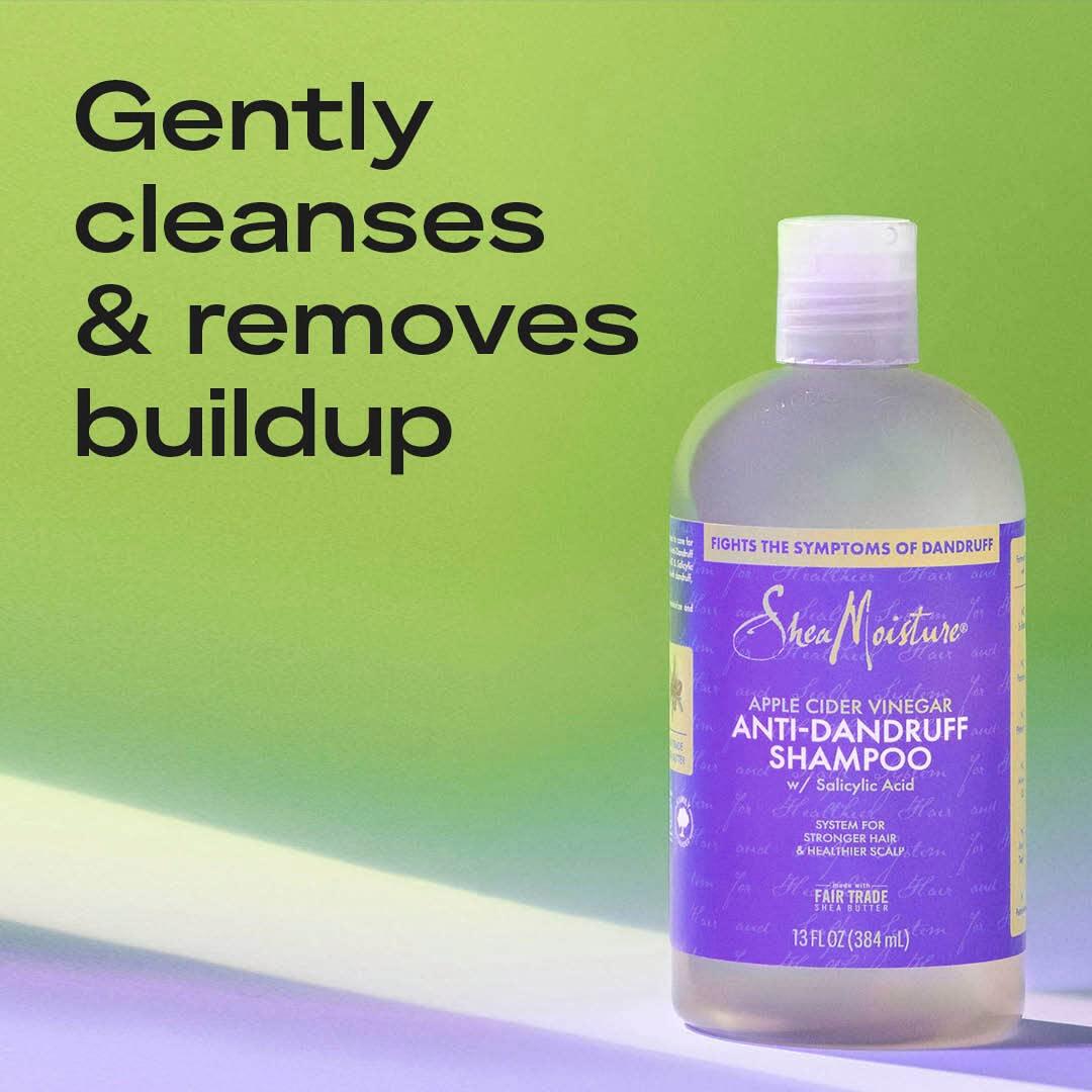 SheaMoisture Hair Care System Anti-Dandruff Shampoo For Stronger Hair & Healthier Scalp Shampoo Formulated With Apple Cider Vinegar And Fair Trade Shea Butter 13oz - Image 3