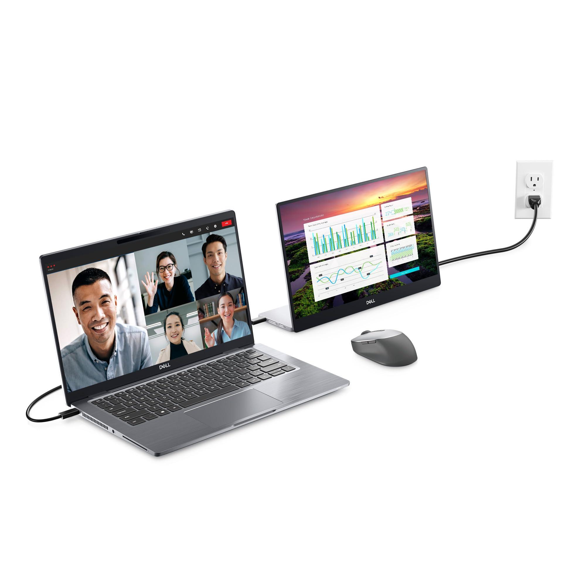 Dell 14 Portable Monitor - P1424H - 14-inch Full HD (1080p) 1920 x 1080, IPS Panel, USB-C connectivity, Comfortview, 3-Year Advanced Exchange Service - Silver - Image 5