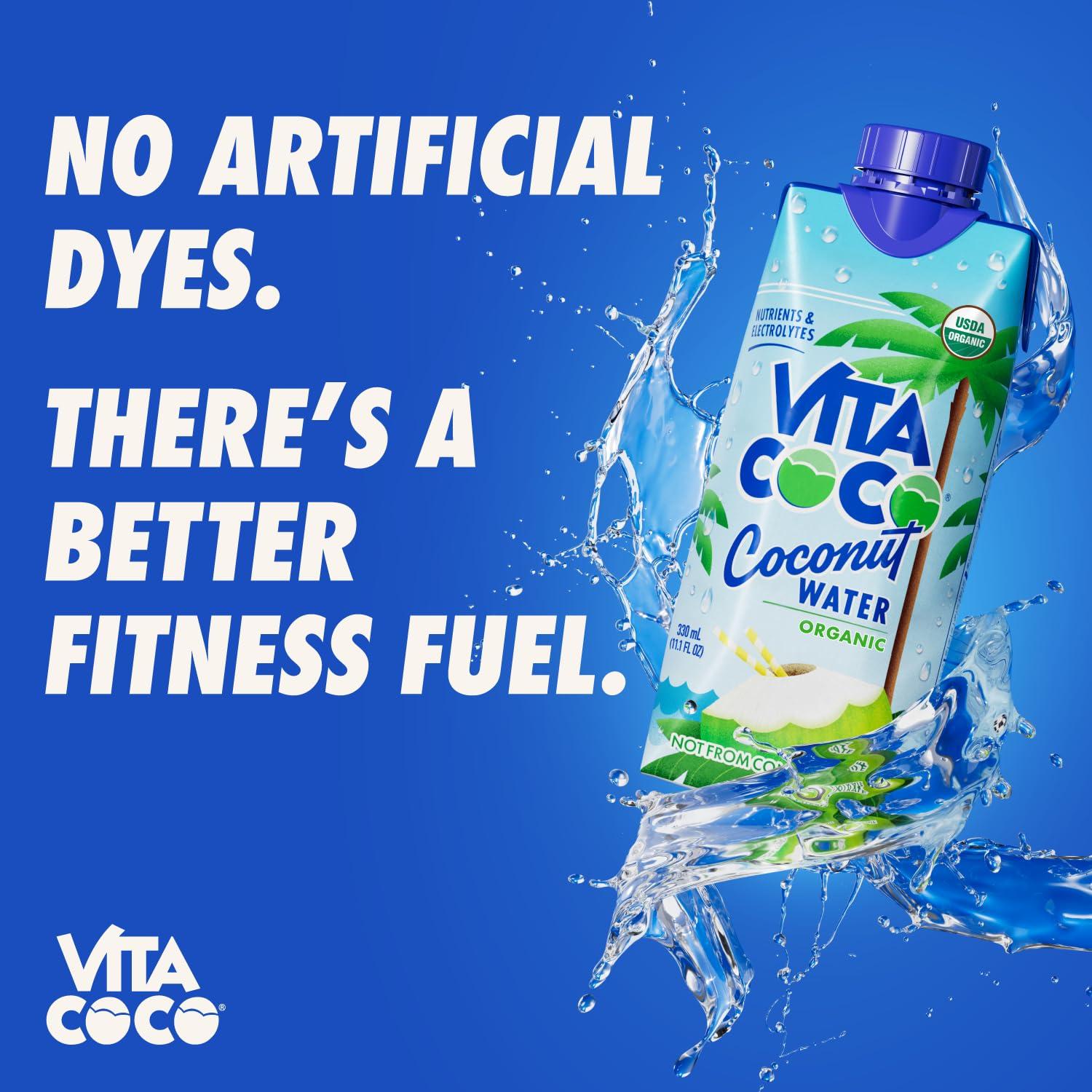 Vita Coco Coconut Water, Pure Organic | Refreshing Coconut Taste | Natural Electrolytes | Vital Nutrients | 11.1 Oz (Pack Of 12) - Image 3