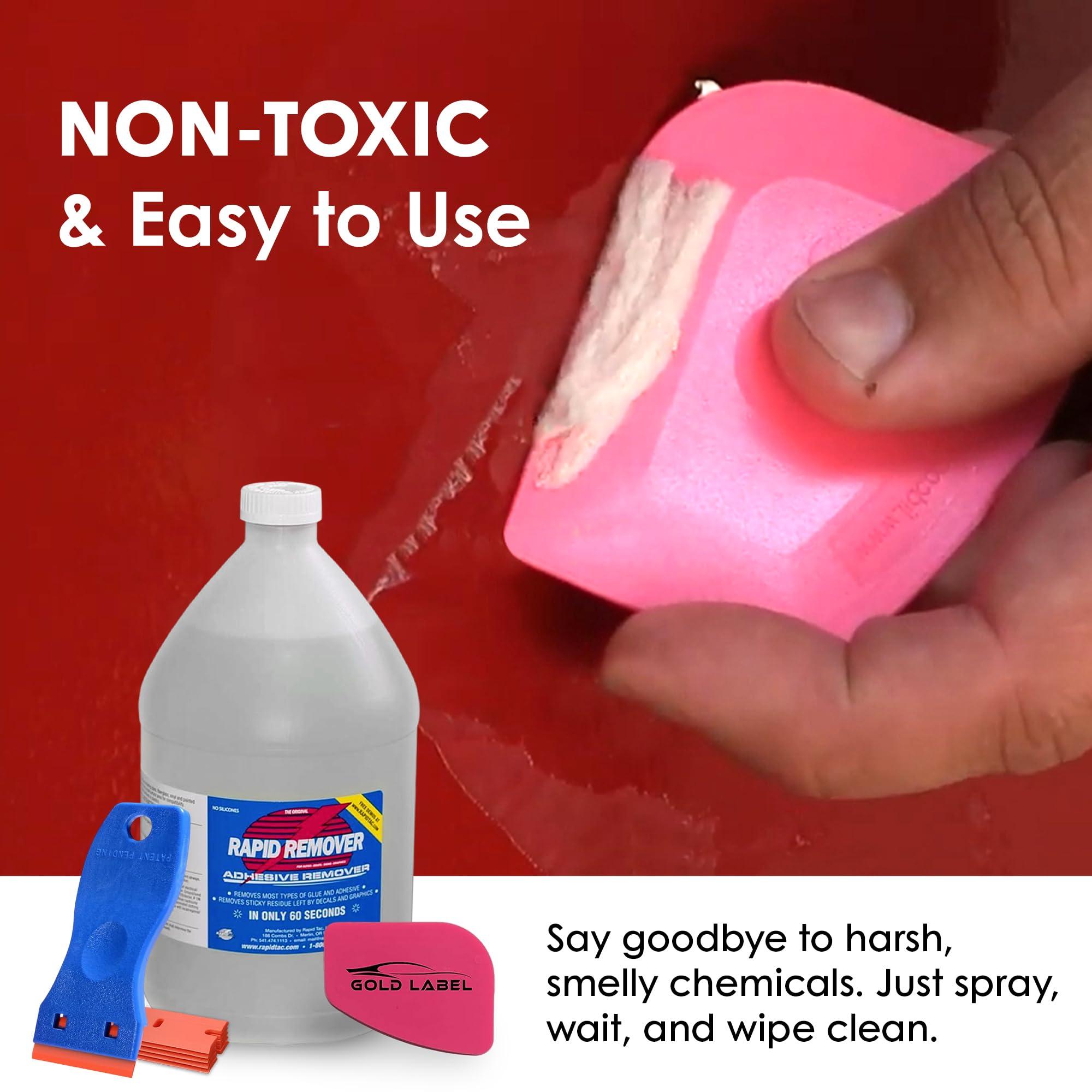 RapidTac Remover Adhesive Remover Kit with Lil Chizler and Plastic Razor Blade with 5 Extra Blades (Gallon Kit) - Image 6