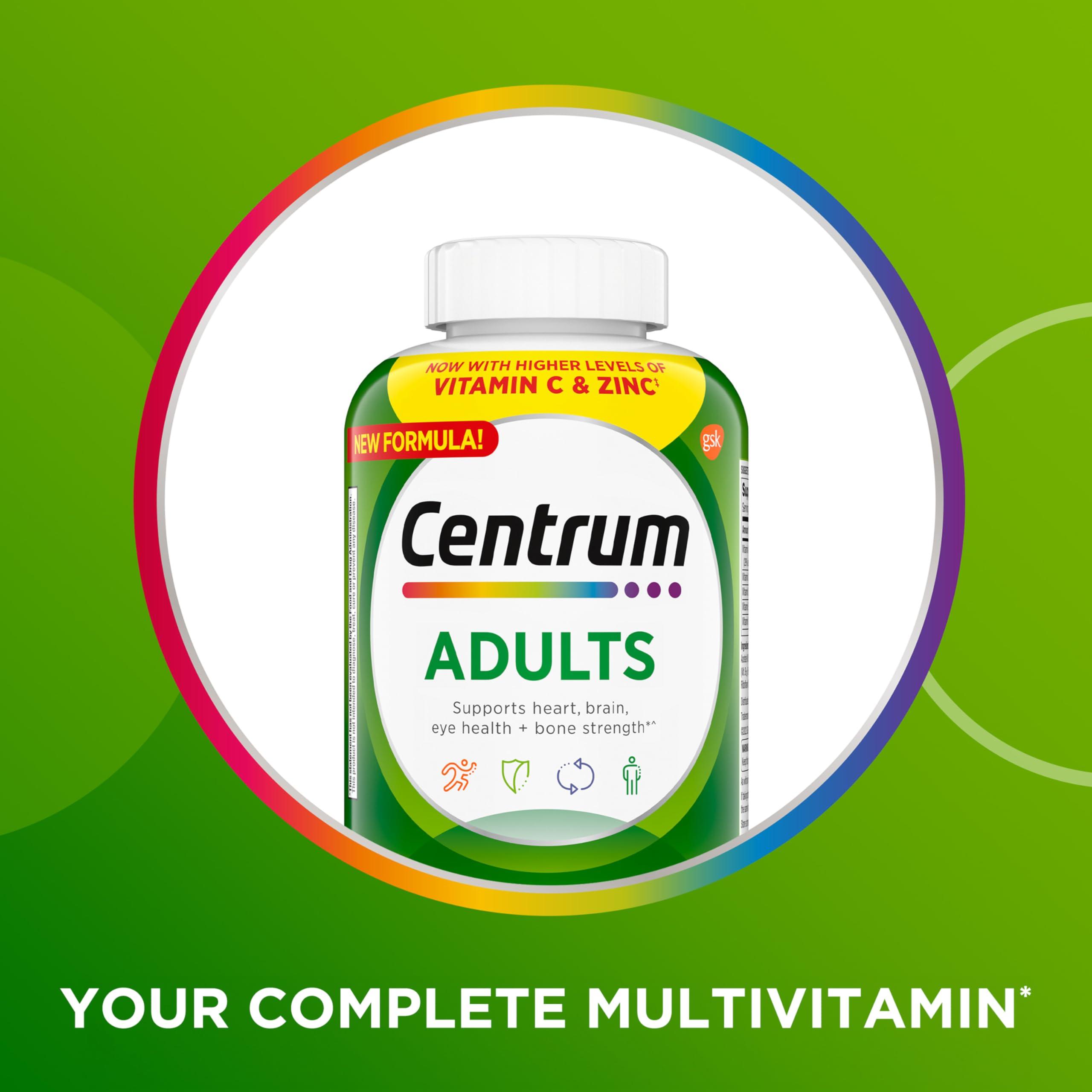 Centrum Adult Multivitamin/Multimineral Supplement with Antioxidants, Zinc, Vitamin D3 and B Vitamins, Gluten Free, Non-GMO Ingredients - 200 Count - Image 2