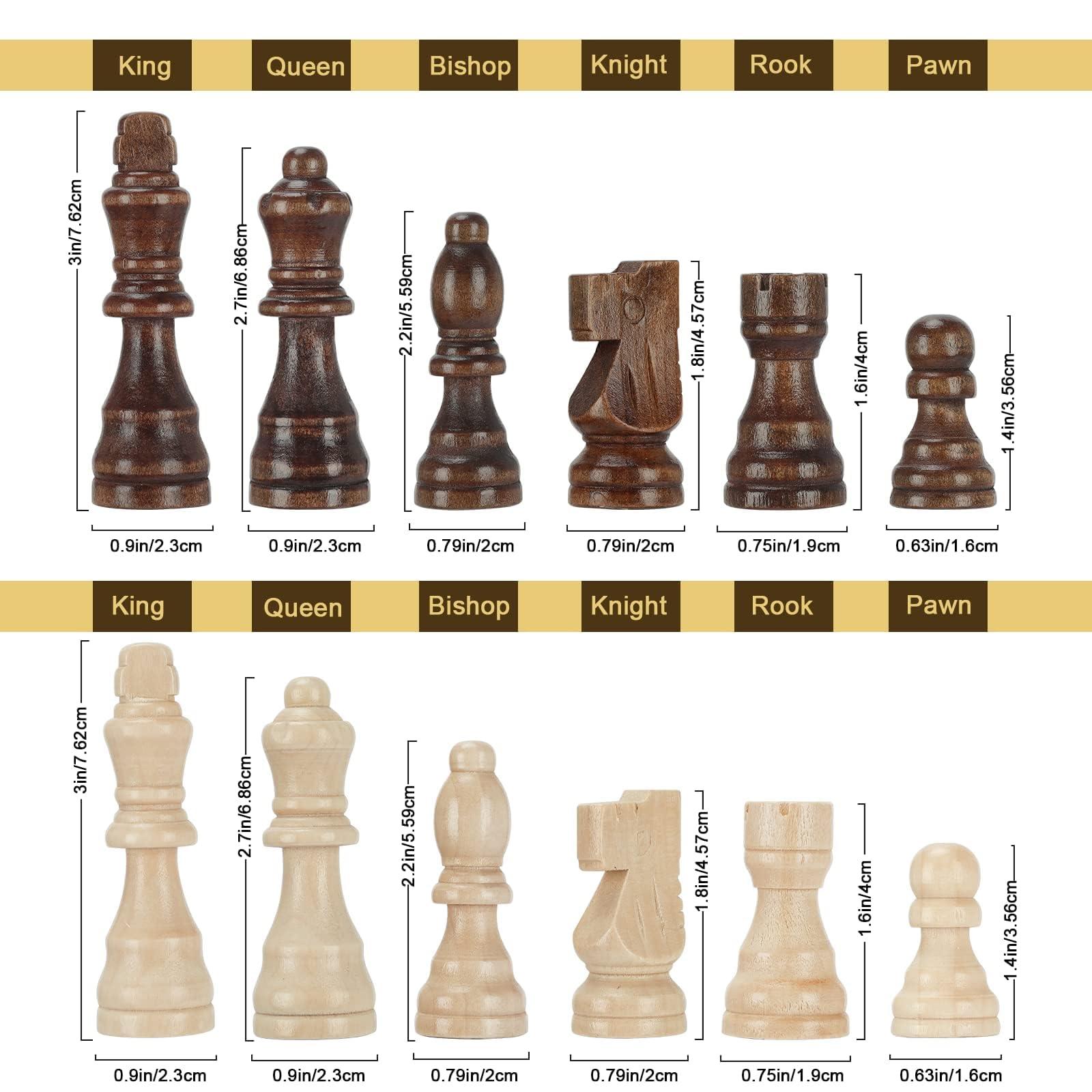 Magnetic Wooden Chess Set for Adults Kids 15'' Chess Board with Handmade Pieces, Folding Portable Travel Unique Chess Sets Game for Tournament Professional Beginner - Image 3
