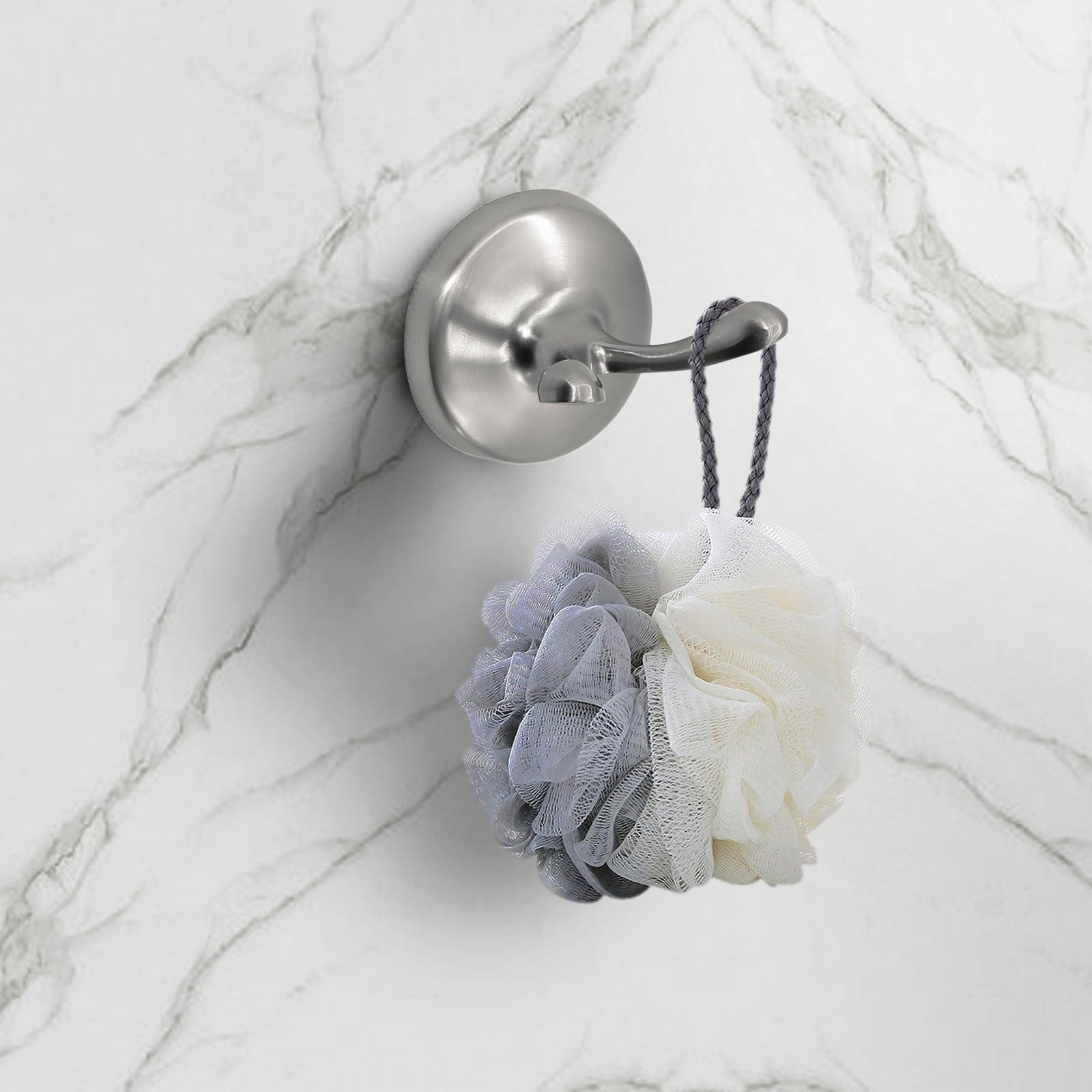 8 Pieces Bathroom Hardware Set Brushed Nickel Adjustable Expandable Towel Bars Towel Ring Wall Mount Toilet Paper Holder Towel Hooks Towel Racks Hand Towel Holder Bathroom Accessory Set - Image 2