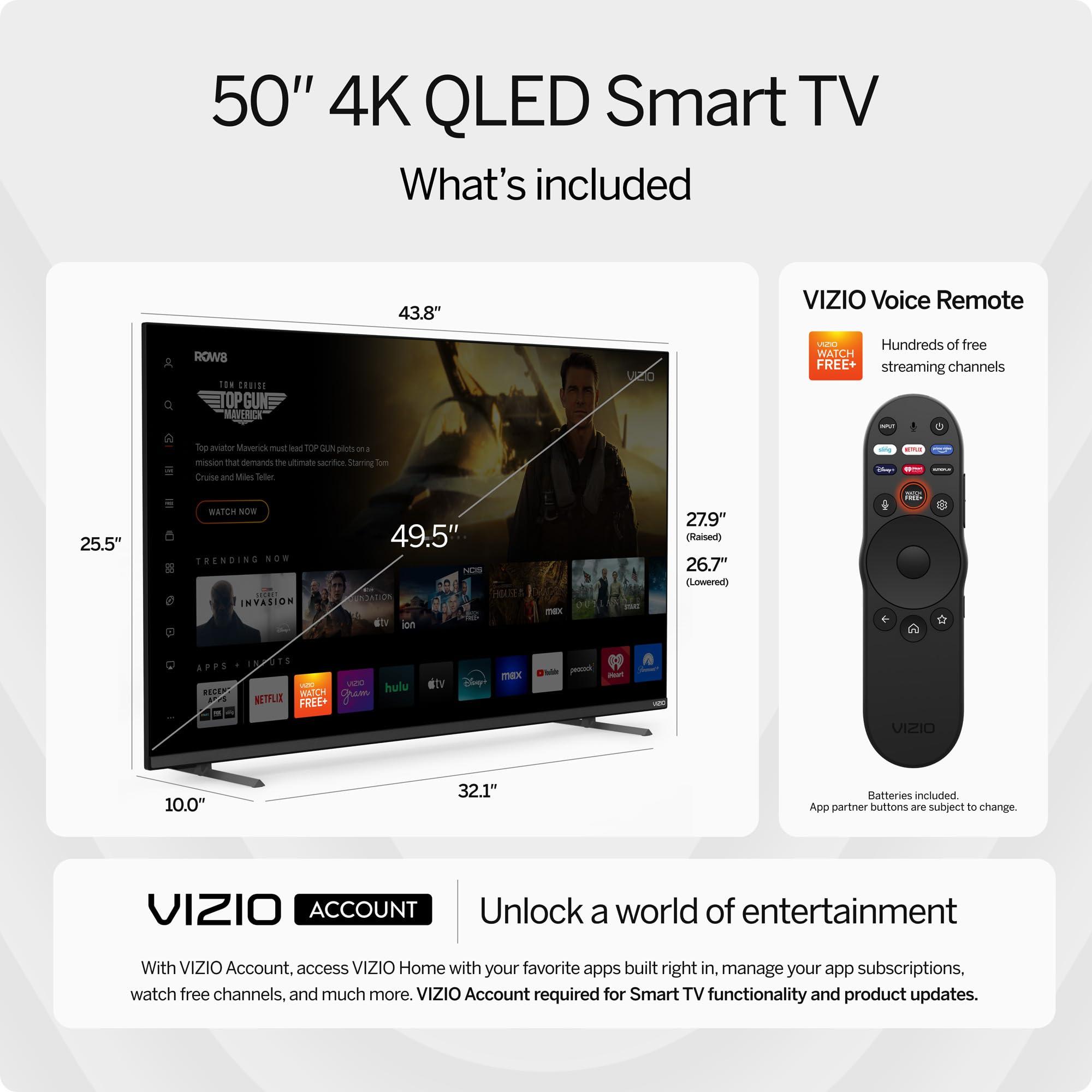 VIZIO 50-inch Quantum Pro QLED Smart TV M50QXM-K01, Active Full Array, WiFi 6E, Apple AirPlay, Chromecast Built-in, 120Hz, 240Hz @ 1080p, 4K, 2023 Model, HDR10+, Dolby Vision, PC Gaming - Image 3