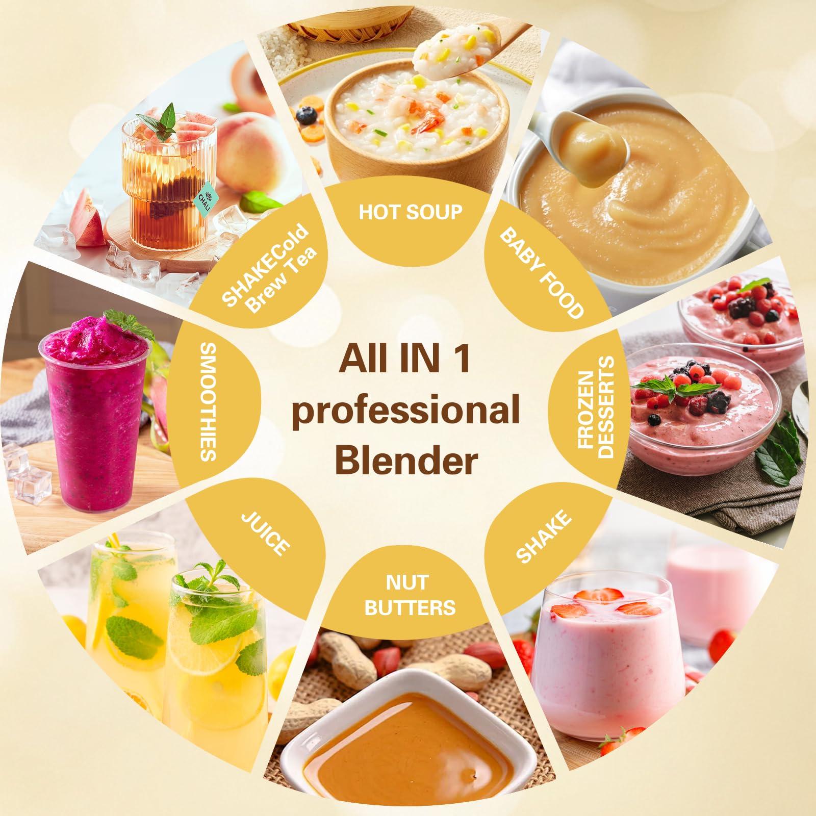 FULIYE Commercial Blender with Soundproof Shield,Quiet Commercial Blender for Smoothies 2200W With Cover, Professional Blender with 80 oz Jar for Restaurant, Smoothie, Ice Crushing9.5"D x 9"W x 19.7"H - Image 5