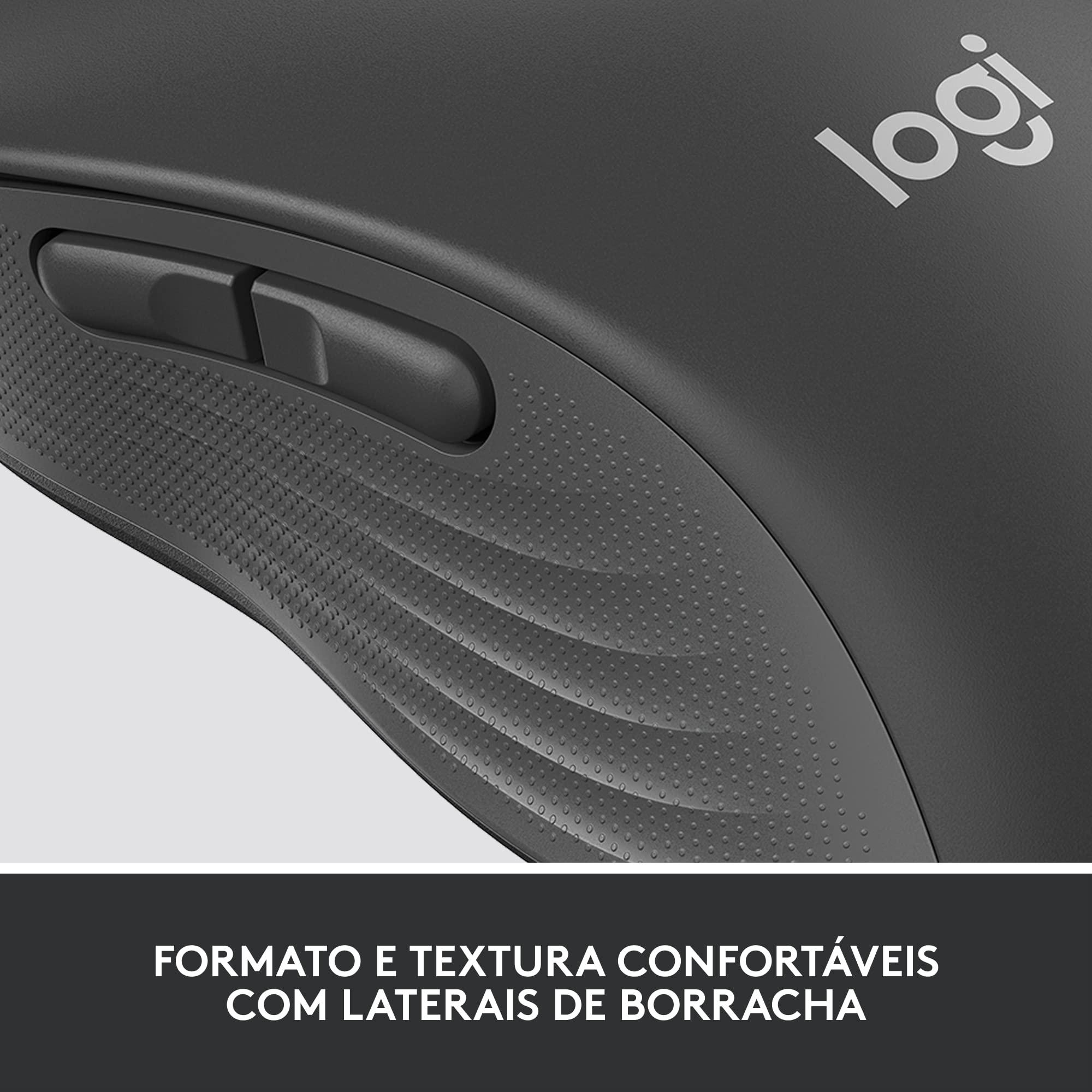 Logitech Signature M650 Wireless Mouse - for Small to Medium Sized Hands, 2-Year Battery, Silent Clicks, Customizable Side Buttons, Bluetooth, Multi-Device Compatibility (Graphite) - Image 8