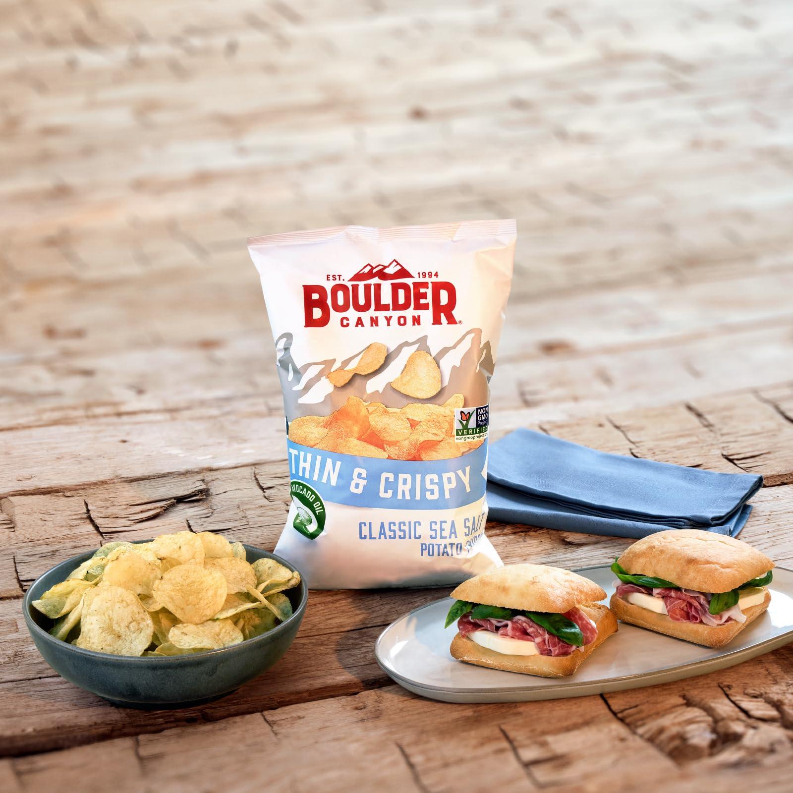 Boulder Canyon Thin & Crispy Classic Sea Salt Potato Chips, 6 OZ - Image 5