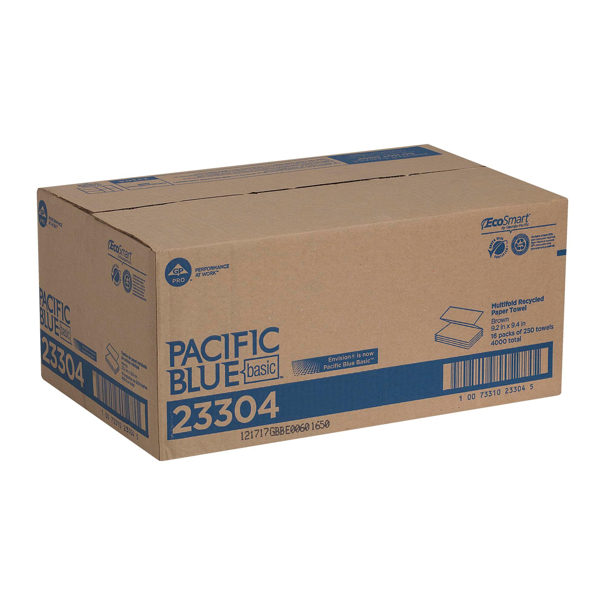 Pacific Blue Basic Recycled Multifold Paper Towels (23304), Brown, 250 Towels/Pack, 16 Packs/Case - Image 5