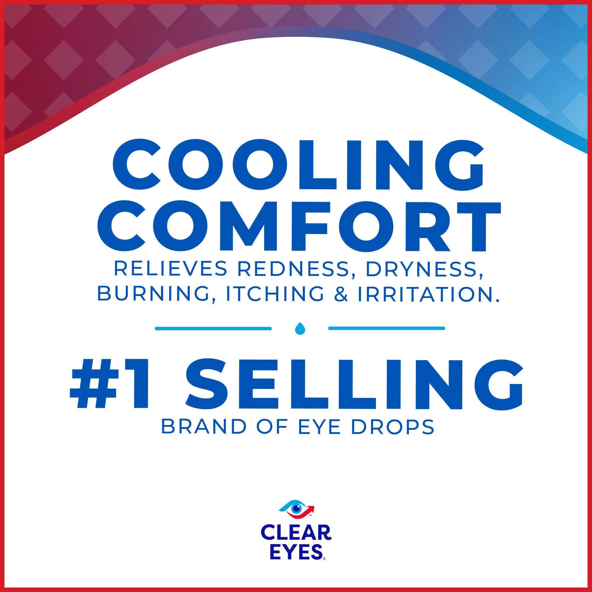 Clear Eyes Cooling Comfort Relief Eye Drops, 0.5 Fl Oz - Image 2
