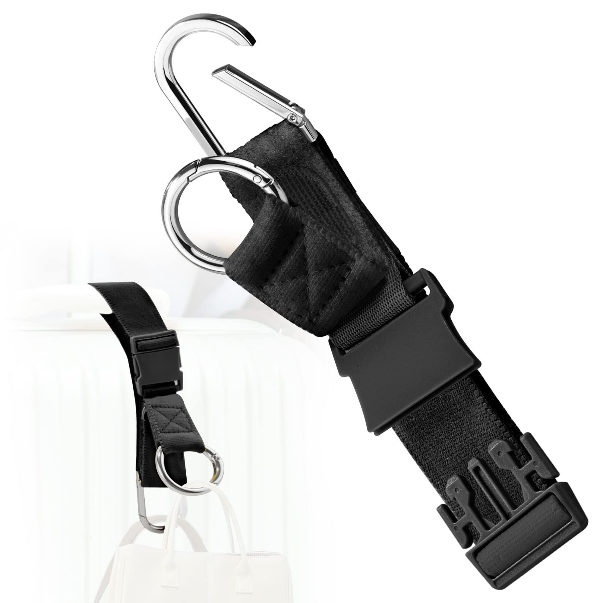 Elastic Jacket Gripper with D-Ring Hook and Buckle, ZINZ D-Ring Hook Baggage Suitcase Straps Belts Travel Accessories, Makes Your Hands Free