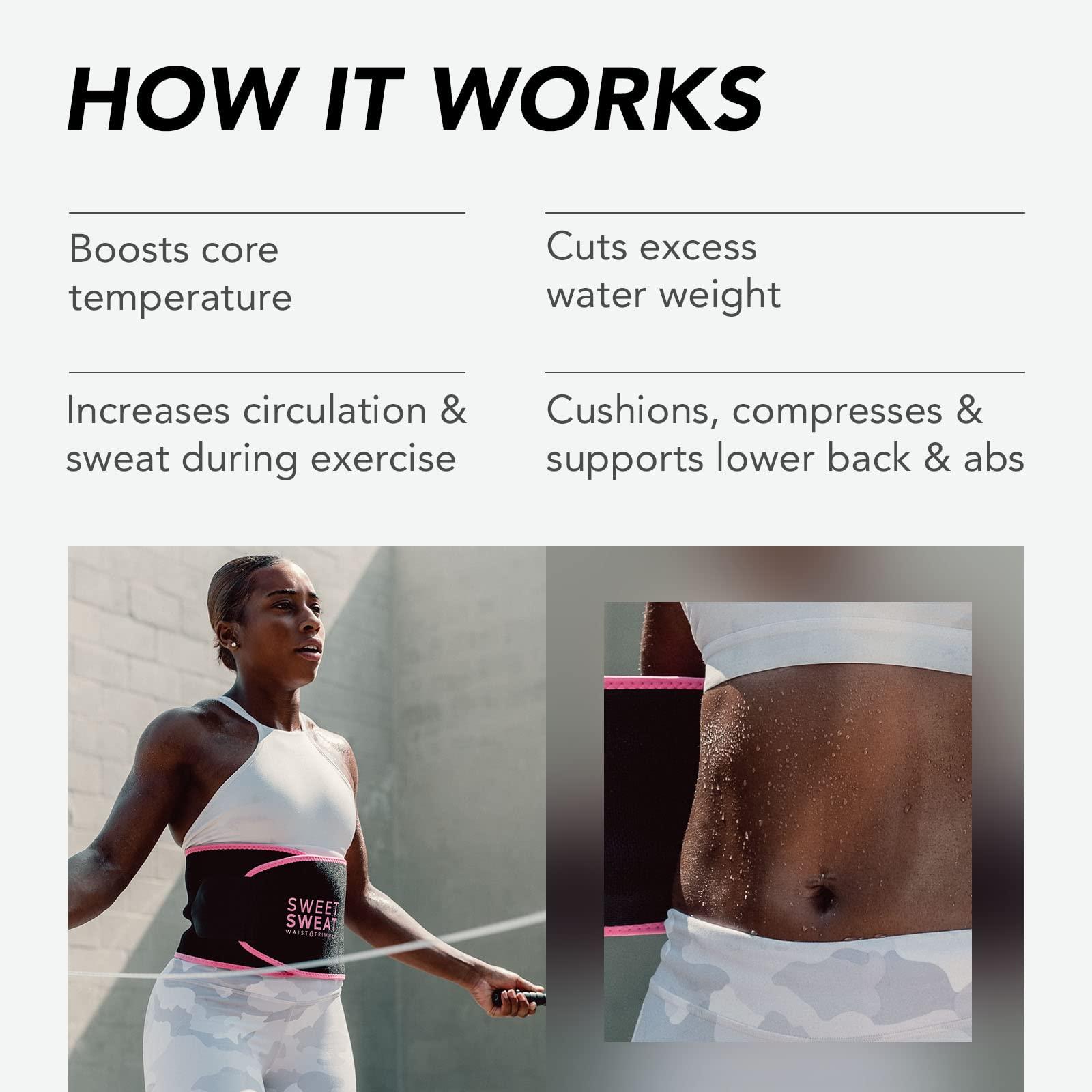 Sports Research® Sweet Sweat Waist Trimmer - Premium Sweat Enhancing Fitness Belt for Women & Men - 5 Adjustable Sizes - Image 6