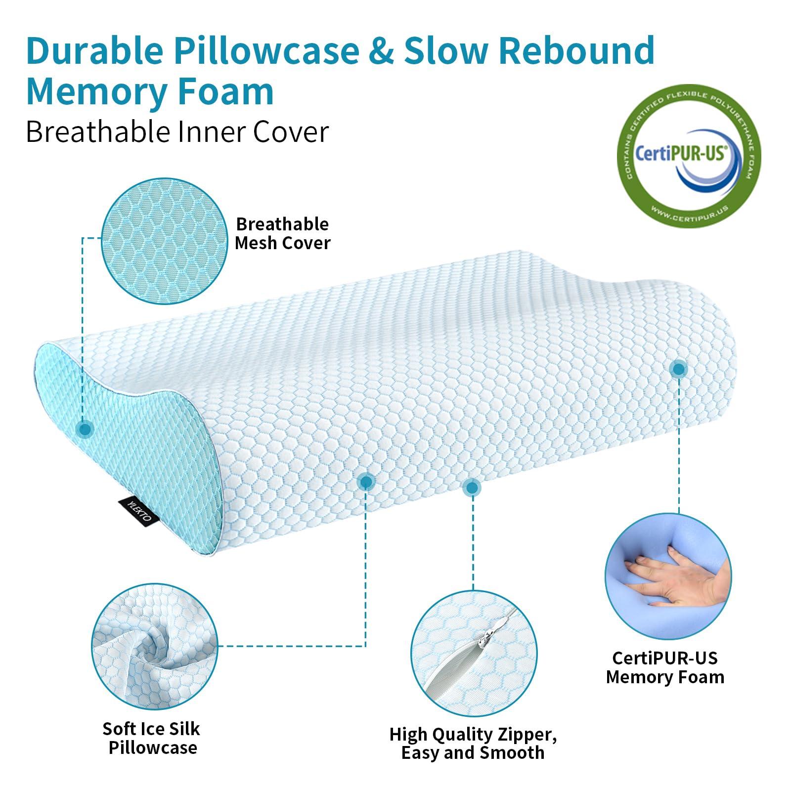 Memory Foam Pillows Neck Pillow Bed Pillow for Sleeping Ergonomic Cervical Pillow Orthopedic Contour Pillow for Side Back Stomach Sleeper - Image 5