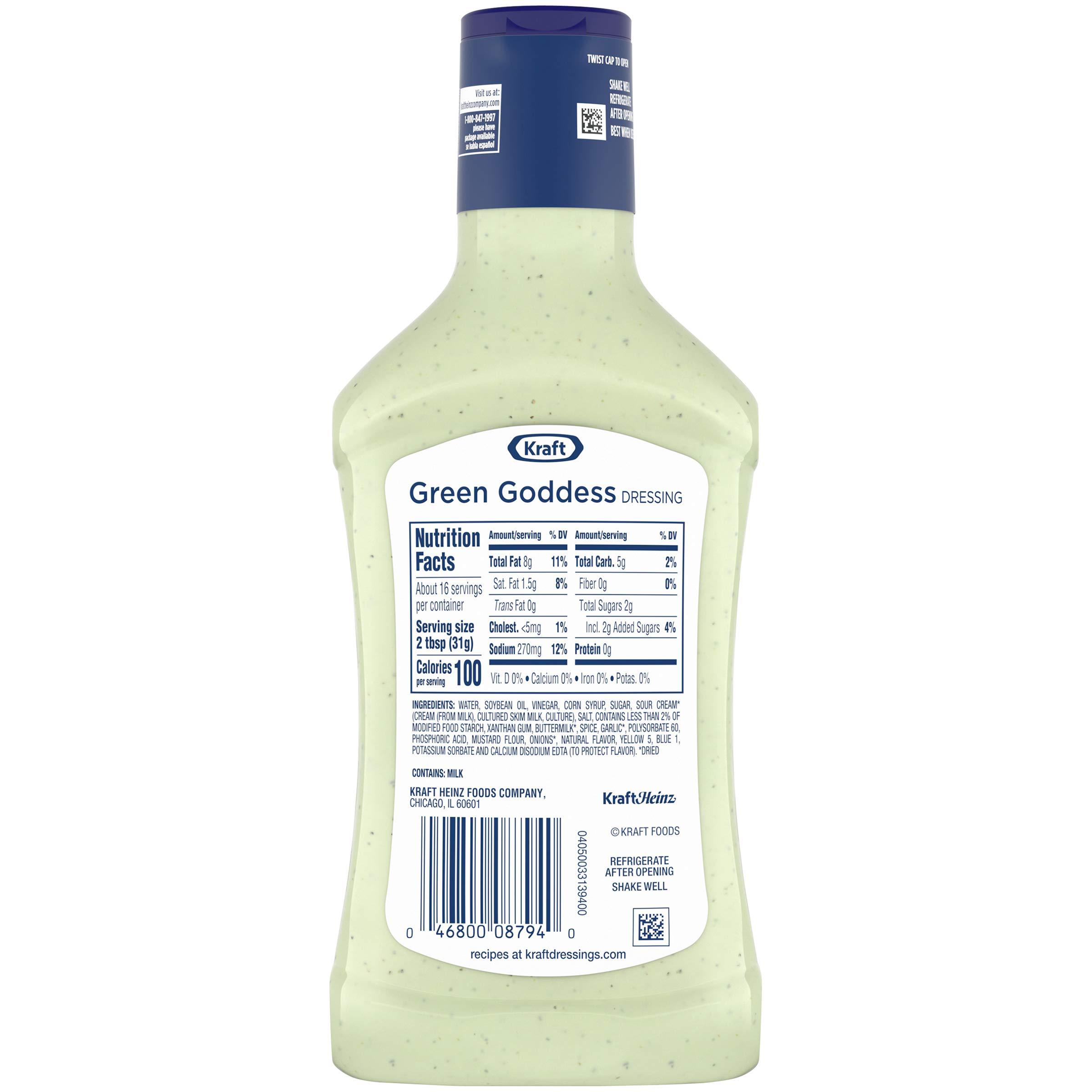 Kraft Green Goddess Salad Dressing (6 ct Pack, 16 fl oz Bottles) - Image 4