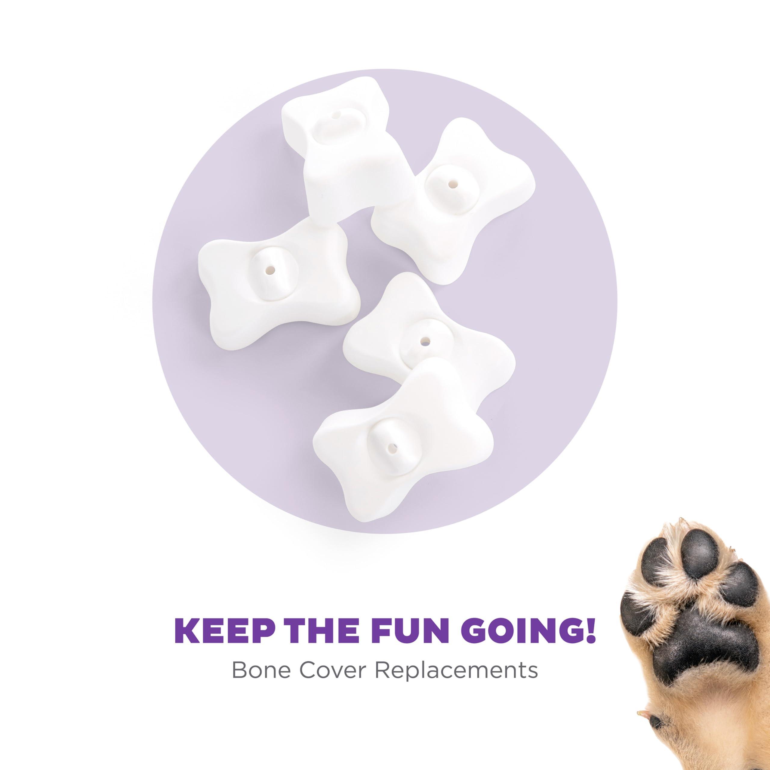 Outward Hound by Nina Ottosson Bone Replacement Parts for Interactive Dog Puzzles - DogBrick, DogTornado, DogSmart, PuppyTornado, PuppySmart, 5-Pack, White - Image 2