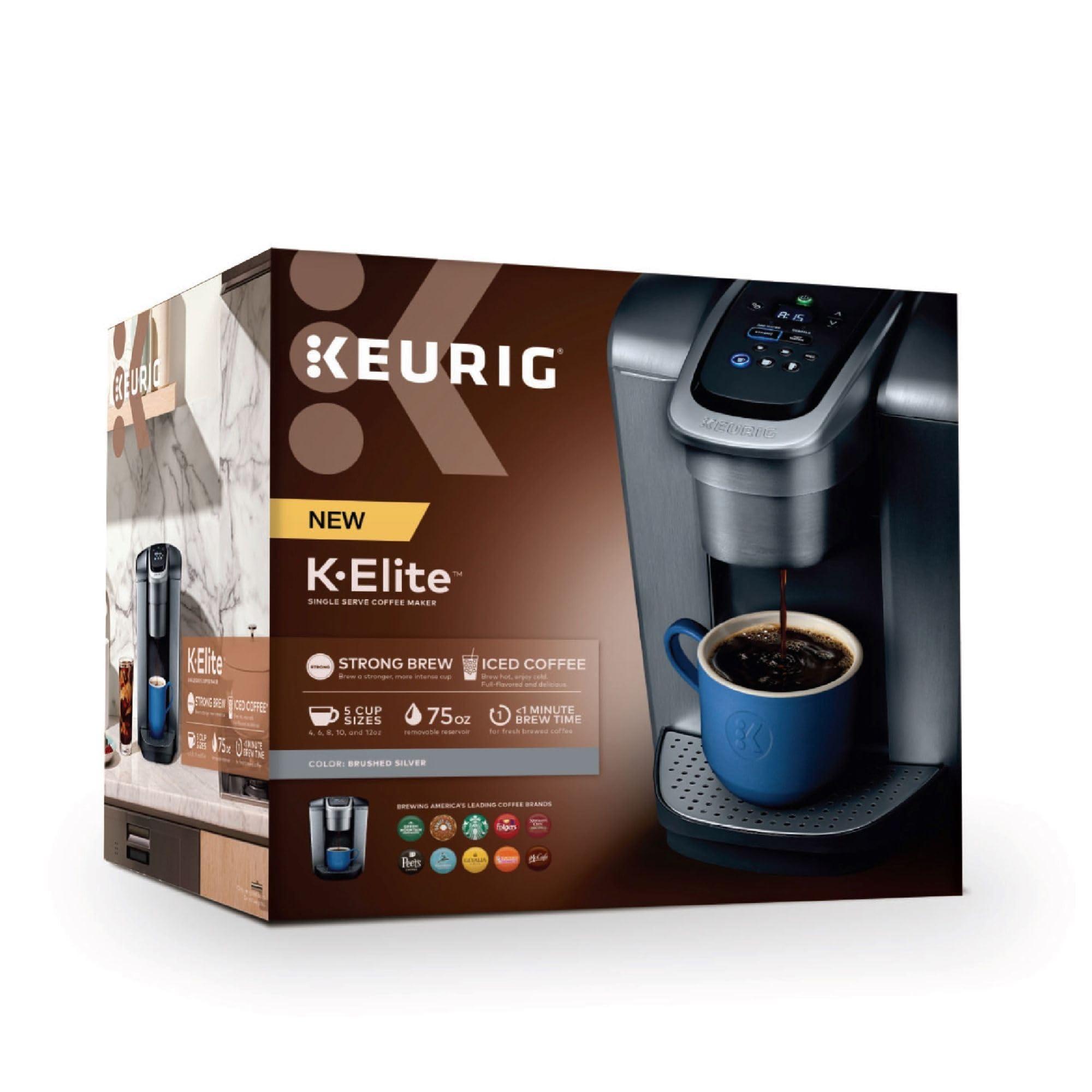 Keurig K-Elite Single Serve K-Cup Pod Coffee Maker, with Strength and Temperature Control, Iced Coffee Capability, 8 to 12oz Brew Size, Programmable, Brushed Silver - Image 13