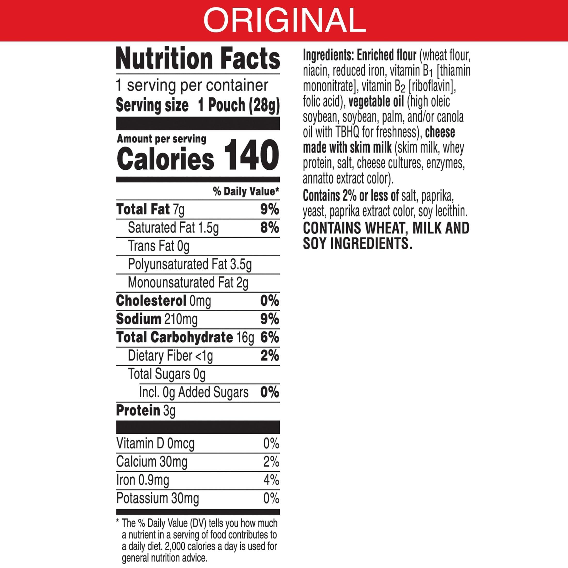Cheez-It Cheese Crackers, Baked Snack Crackers, Lunch Snacks, Original (40 Packs) - Image 2