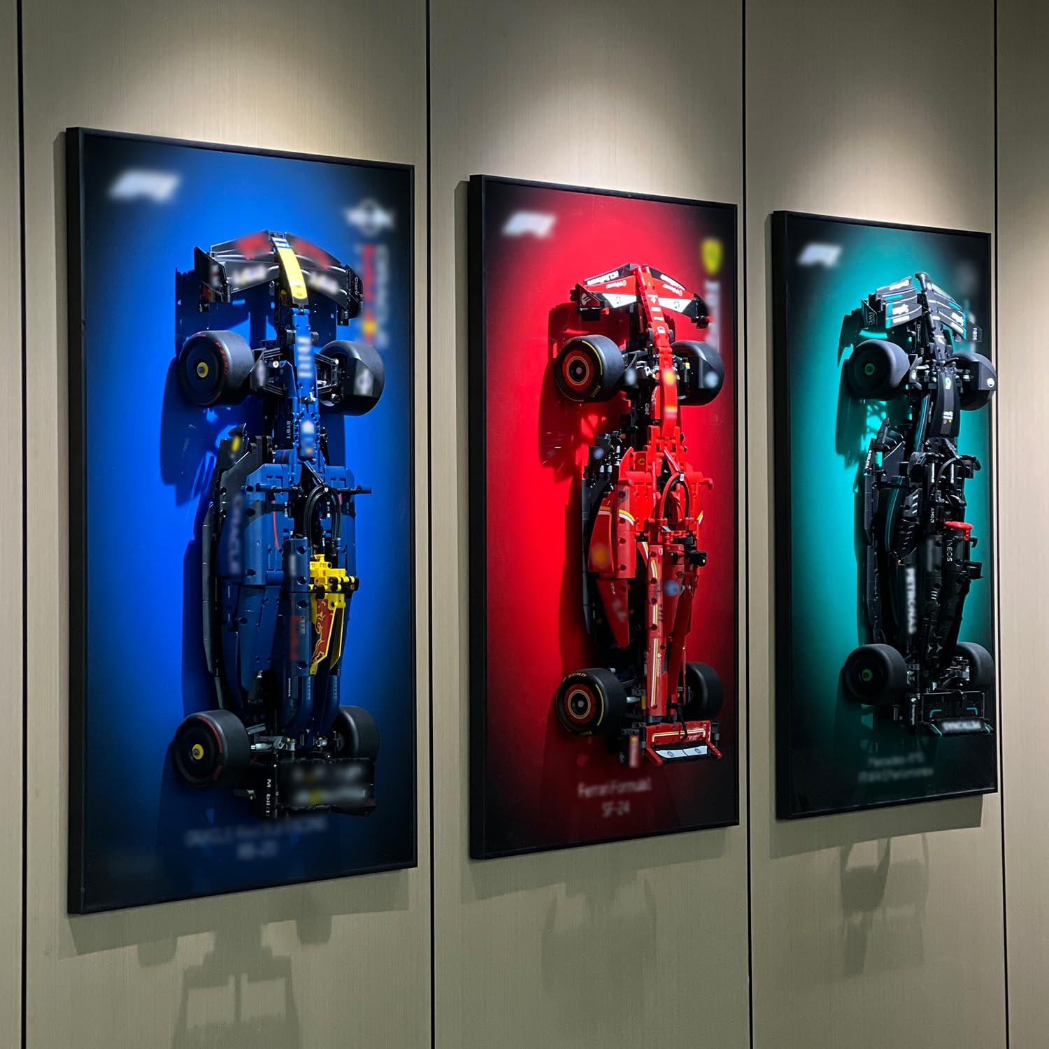 iLuane Display Wallboard for Lego Technic Mercedes-AMG F1 W14 E Performance Race Car Building Set 42171, Adult Collectibles Wall Mount, Home or Office Décor, Gradient Color (No Car Included) - Image 3