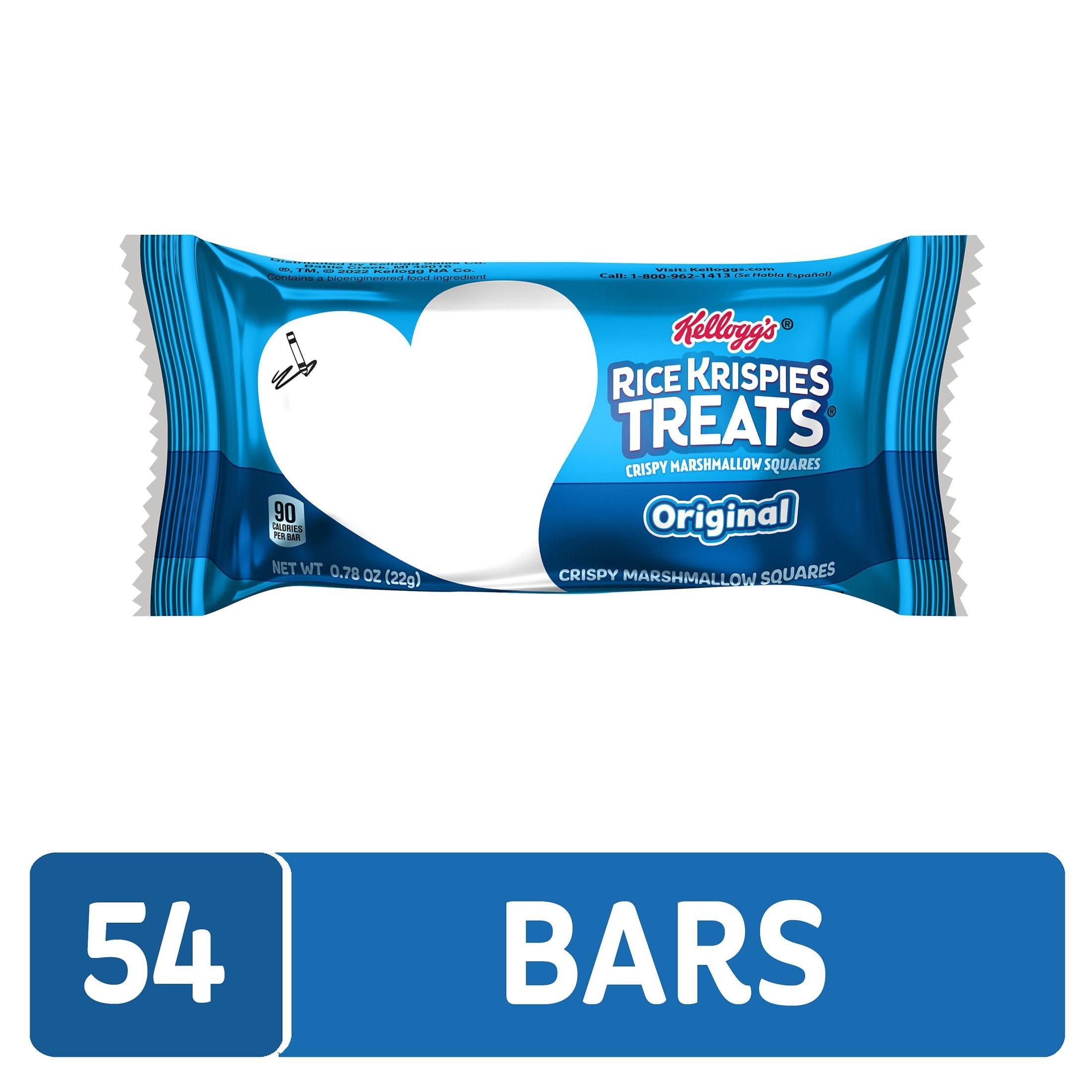 Kellogg's Rice Krispies Treats, Crispy Marshmallow Squares, Original, School Lunch Snack, 41.9oz Case (54 Count) - Image 2