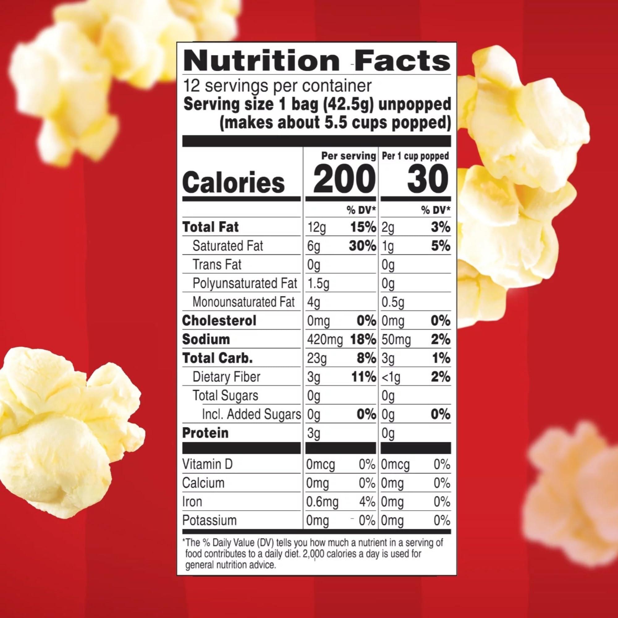 Orville Redenbacher's Movie Theater Butter Microwave Popcorn, Mini Bags, 1.5 oz, 12 Count - Gluten-Free, No Artificial Flavors + Create Sticker - Image 2