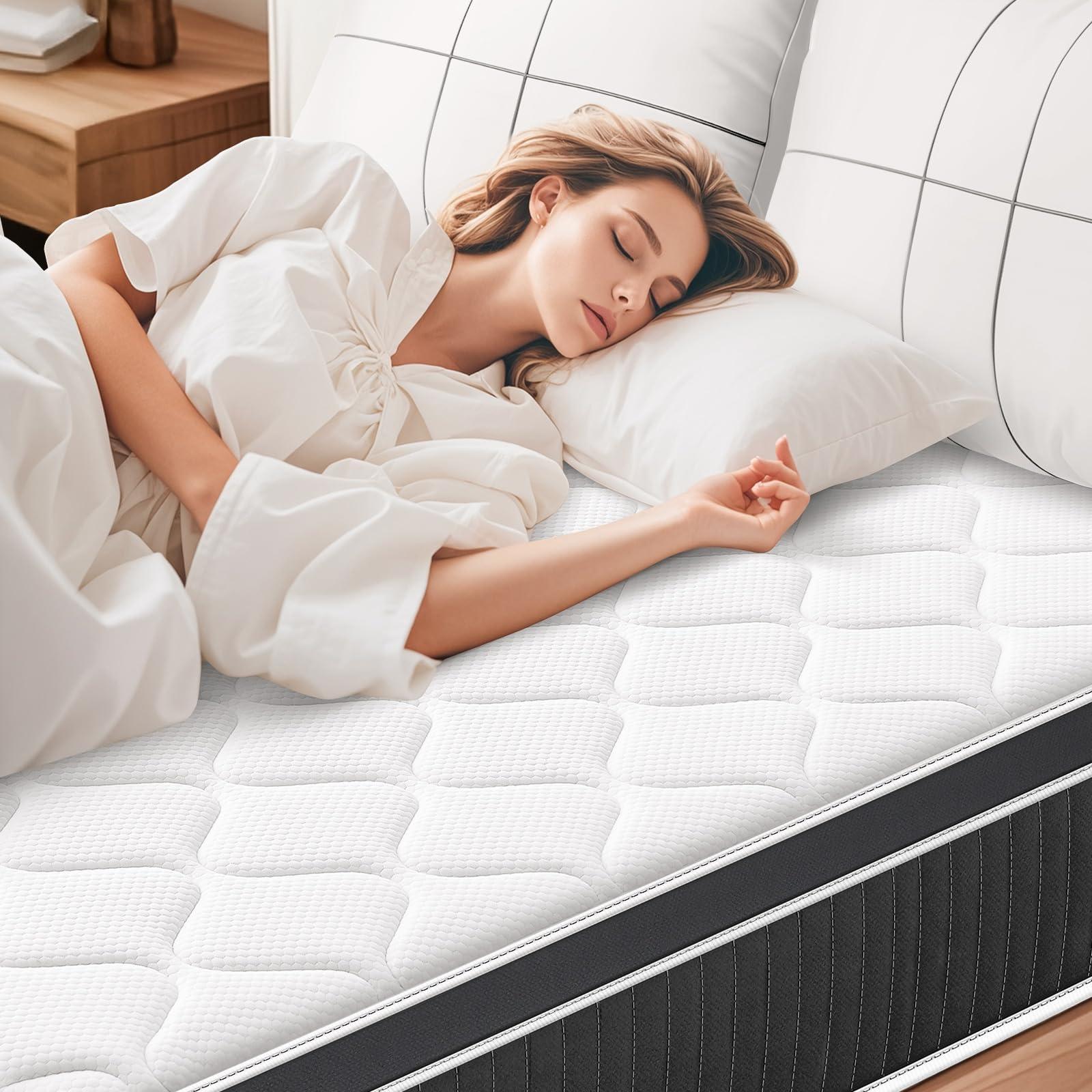 SIMARTH King Mattress, 12 Inch King Size Hybrid Mattresses in a Box Upgrade Strengthen, Gel Memory Foam King Mattress Made of Individually Pocketed Springs for Support & Pressure Relief, Medium Firm - Image 4