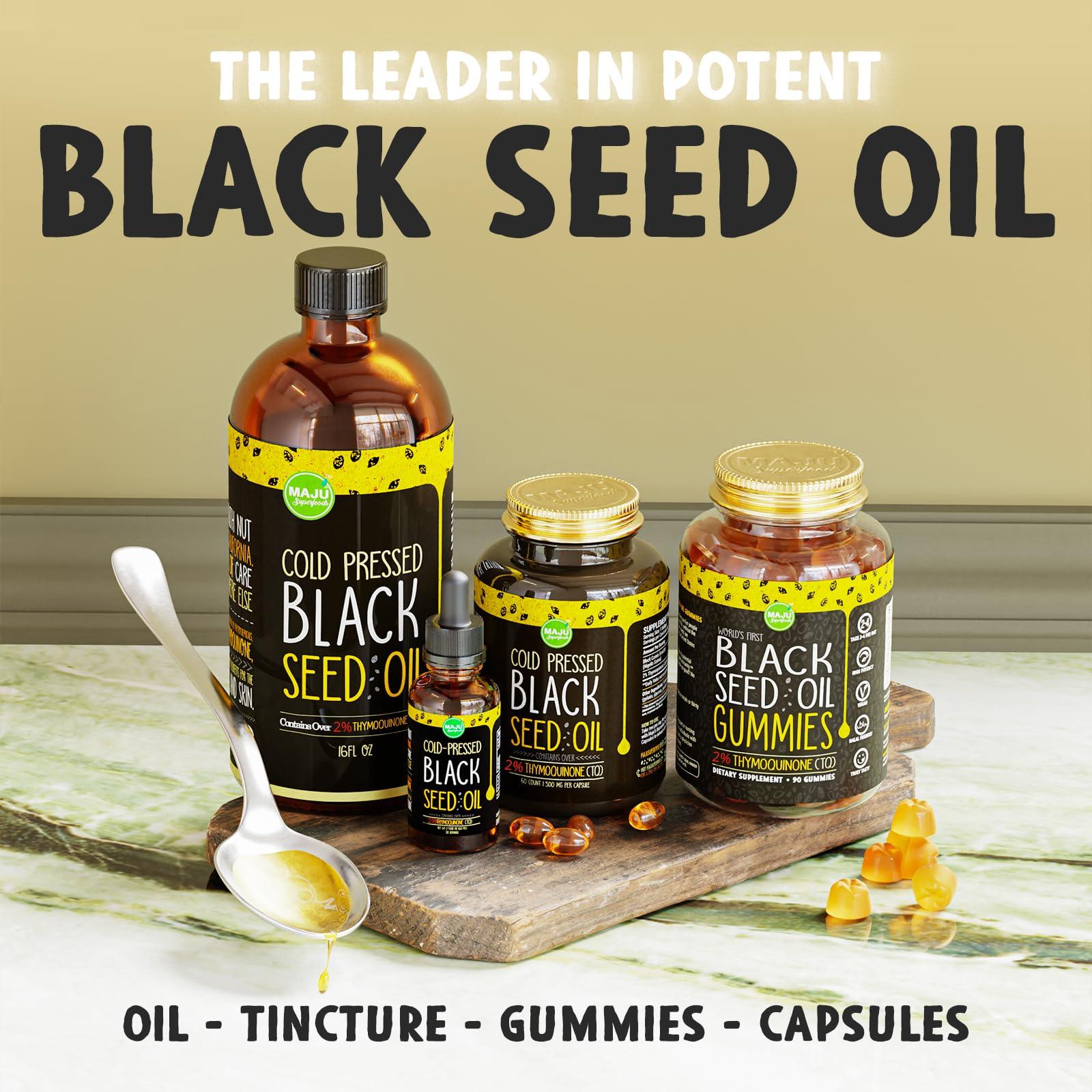 MAJU Black Seed Oil - 3 Times Thymoquinone, Cold-Pressed, 100% Turkish Black Cumin Seed Oil, Liquid Pure Blackseed Oil, Glass Bottle, 8 oz - Image 3